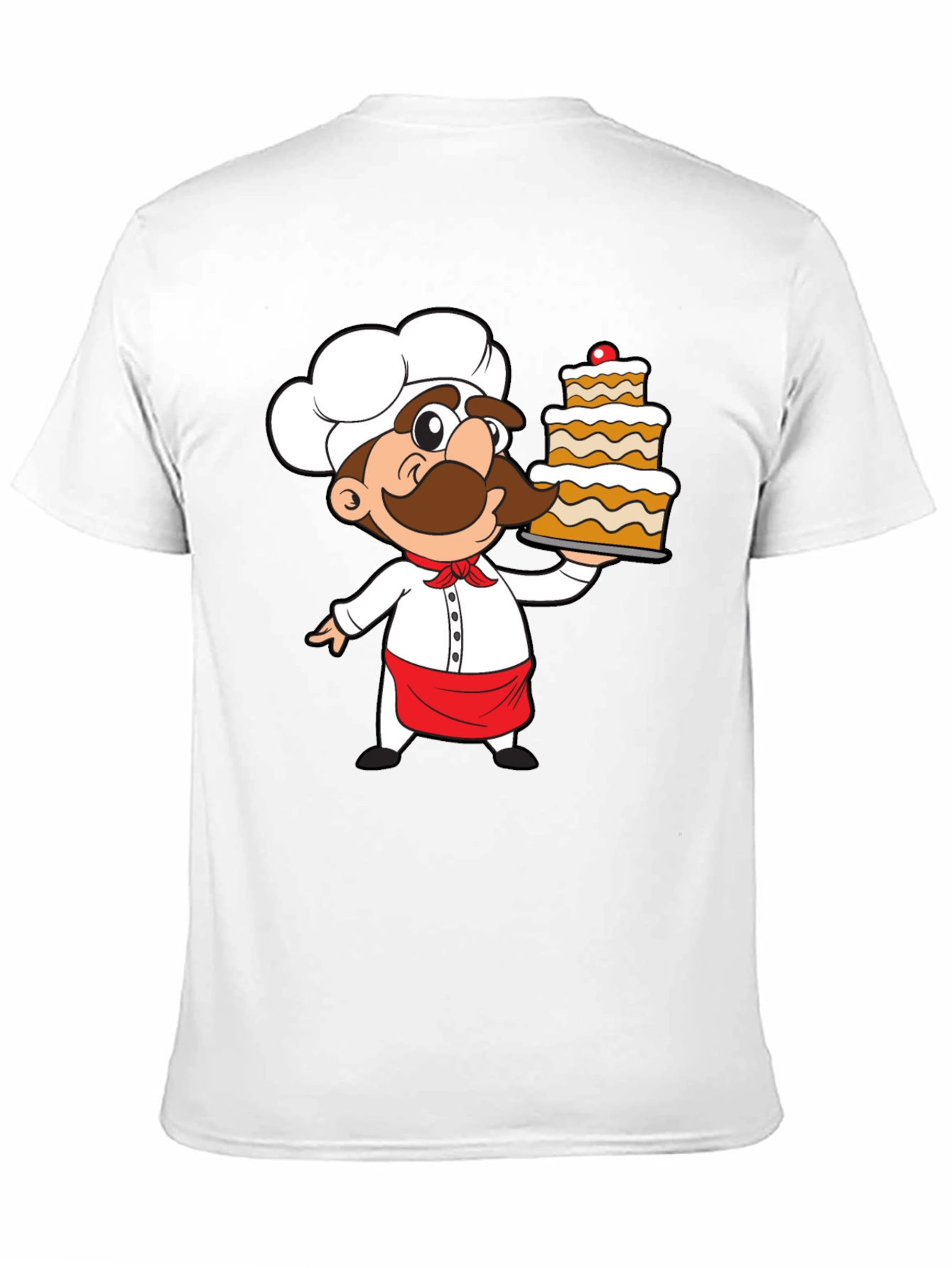 Black Chef Cartoon Graphic Print T-Shirt view 11