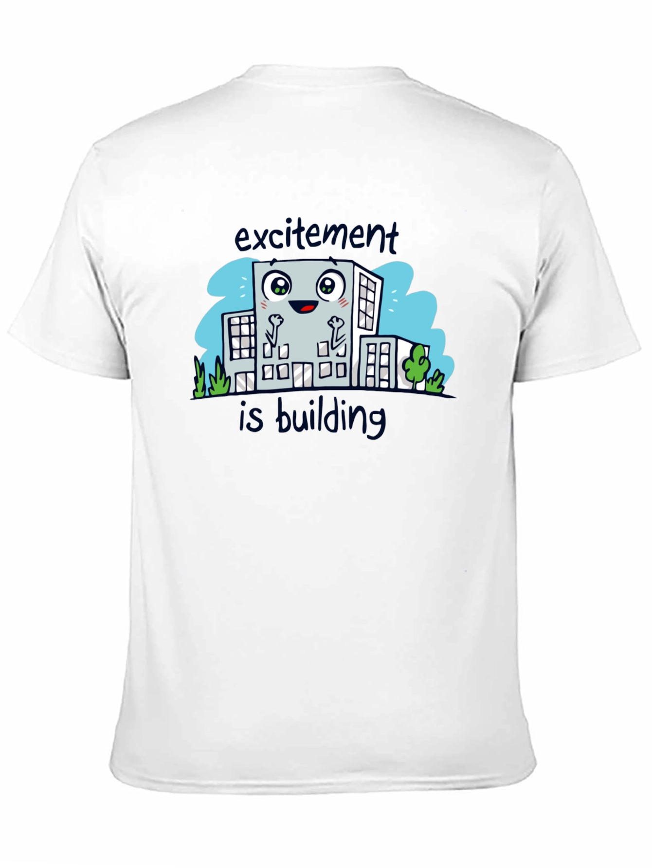 Excitement is Building Black Graphic Tee - 11