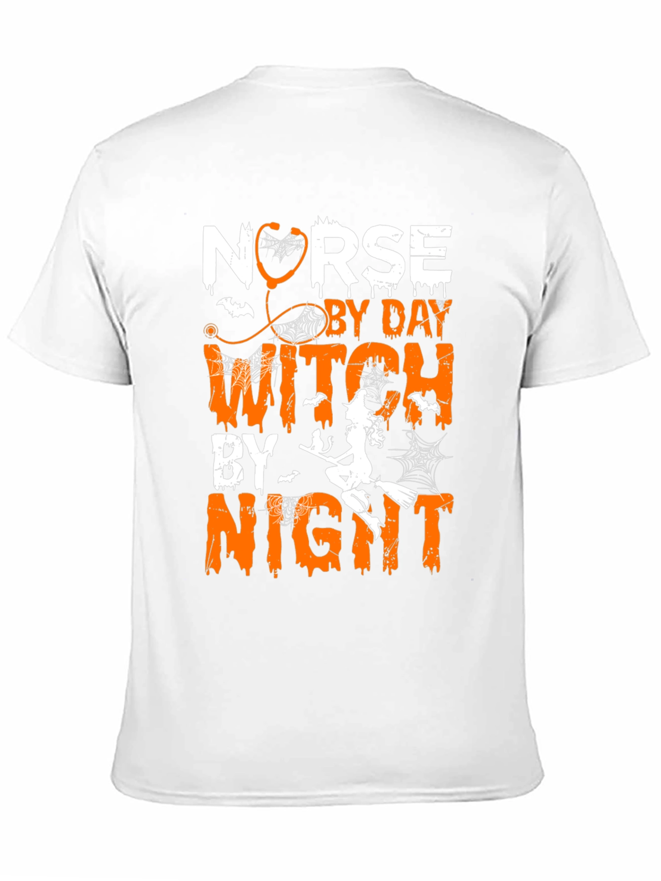 Black Nurse By Day Witch By Night Halloween T-Shirt view 11
