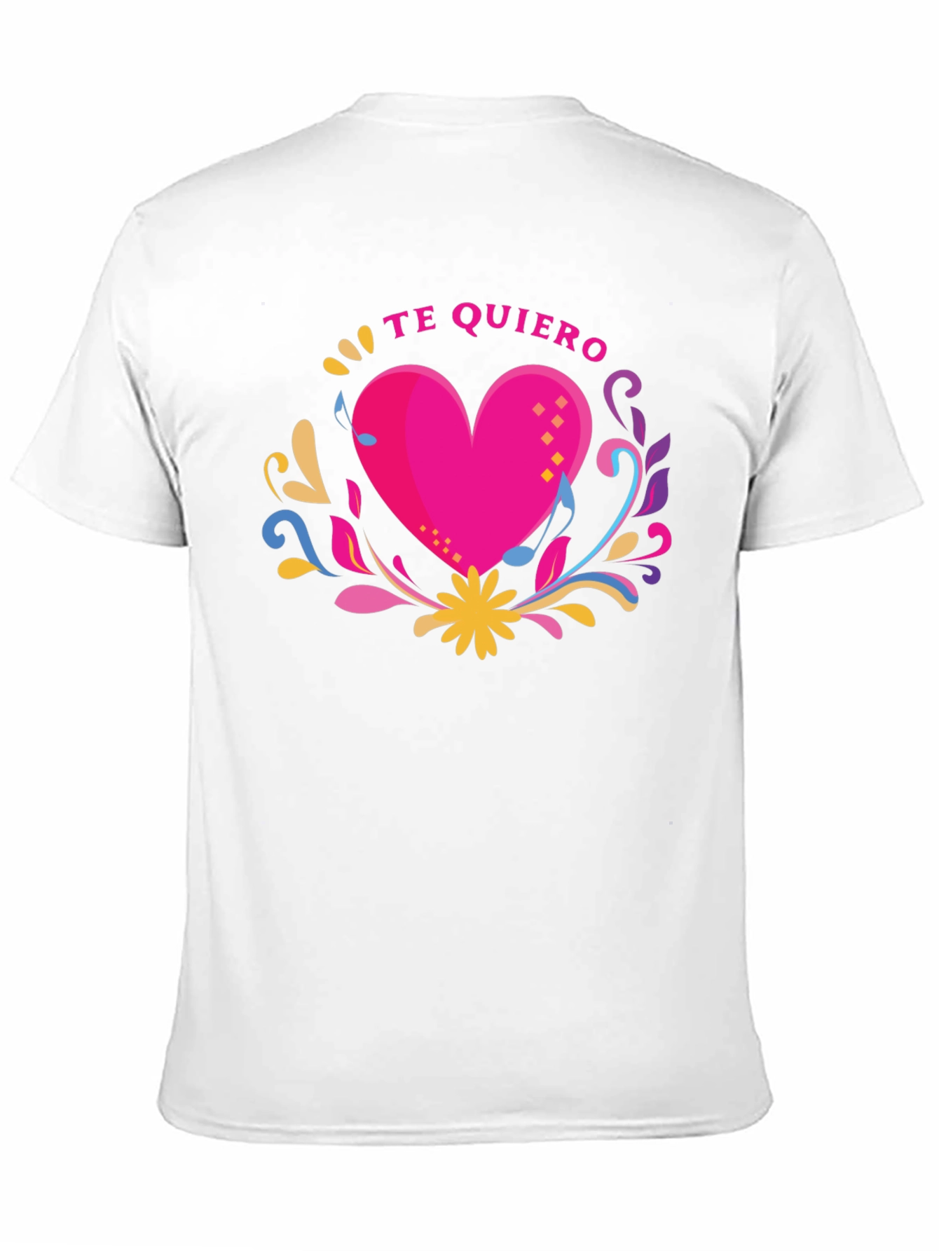 Black Te Quiero Heart Graphic Black T-Shirt view 11