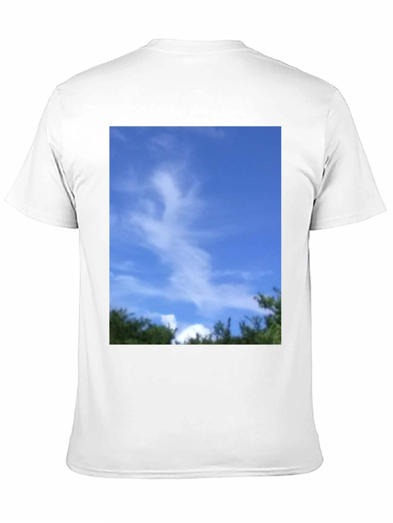 Black Sky Cloud Nature Graphic Tee - Black Unisex T-Shirt view 11