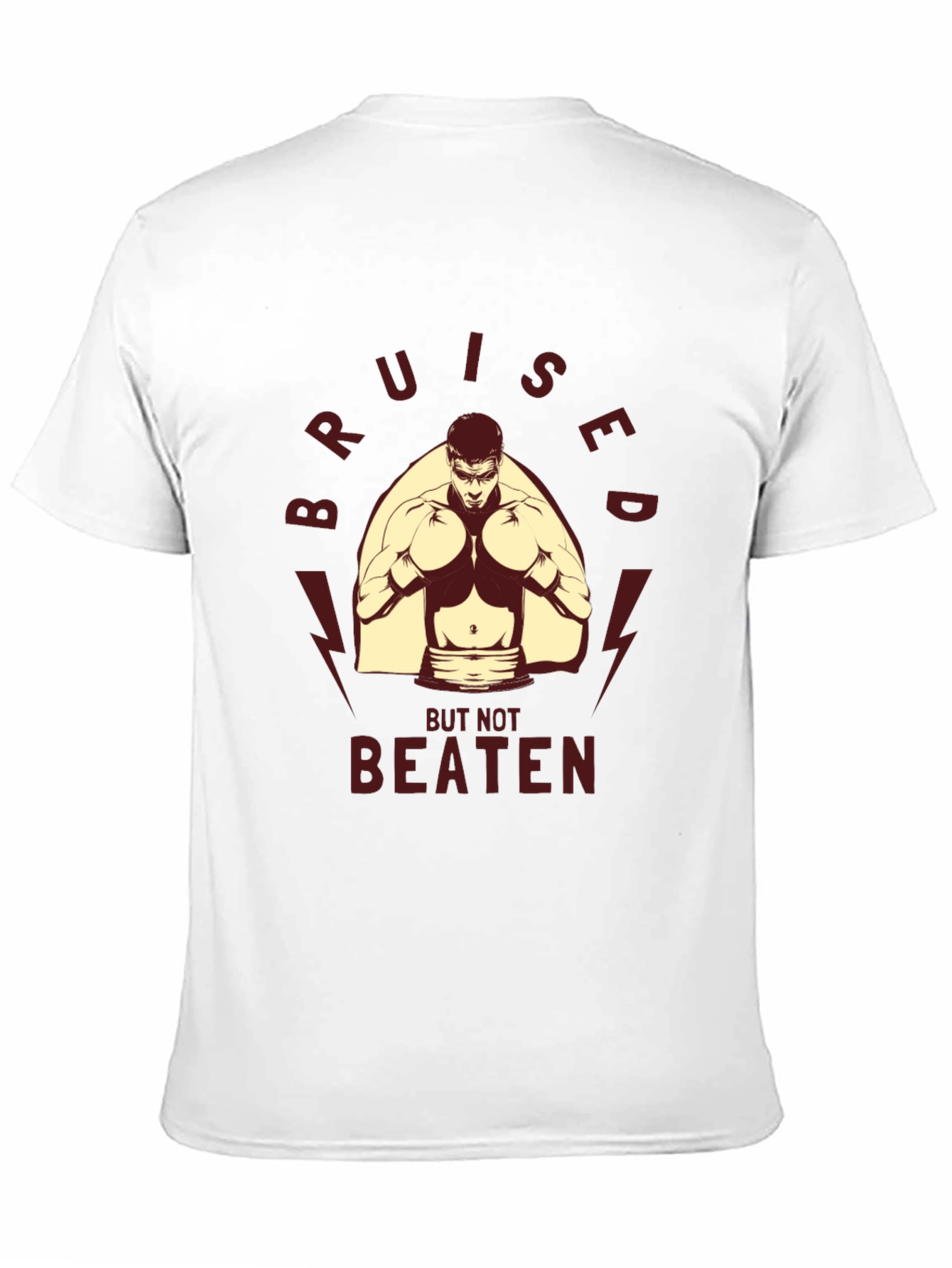 Black Bruised But Not Beaten Boxing Graphic Tee view 11