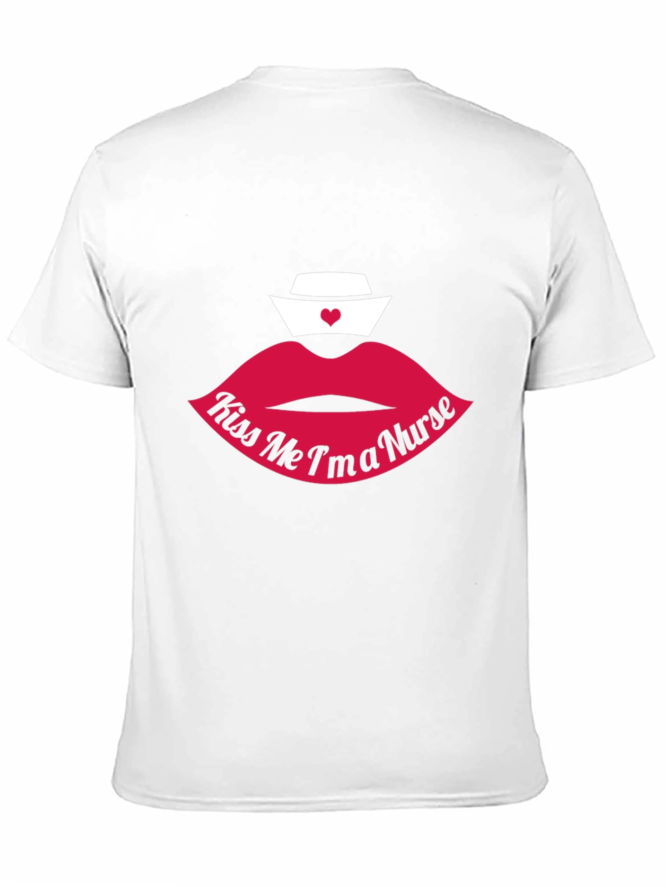 Black Kiss Me I'm A Nurse Lips Graphic T-Shirt view 11