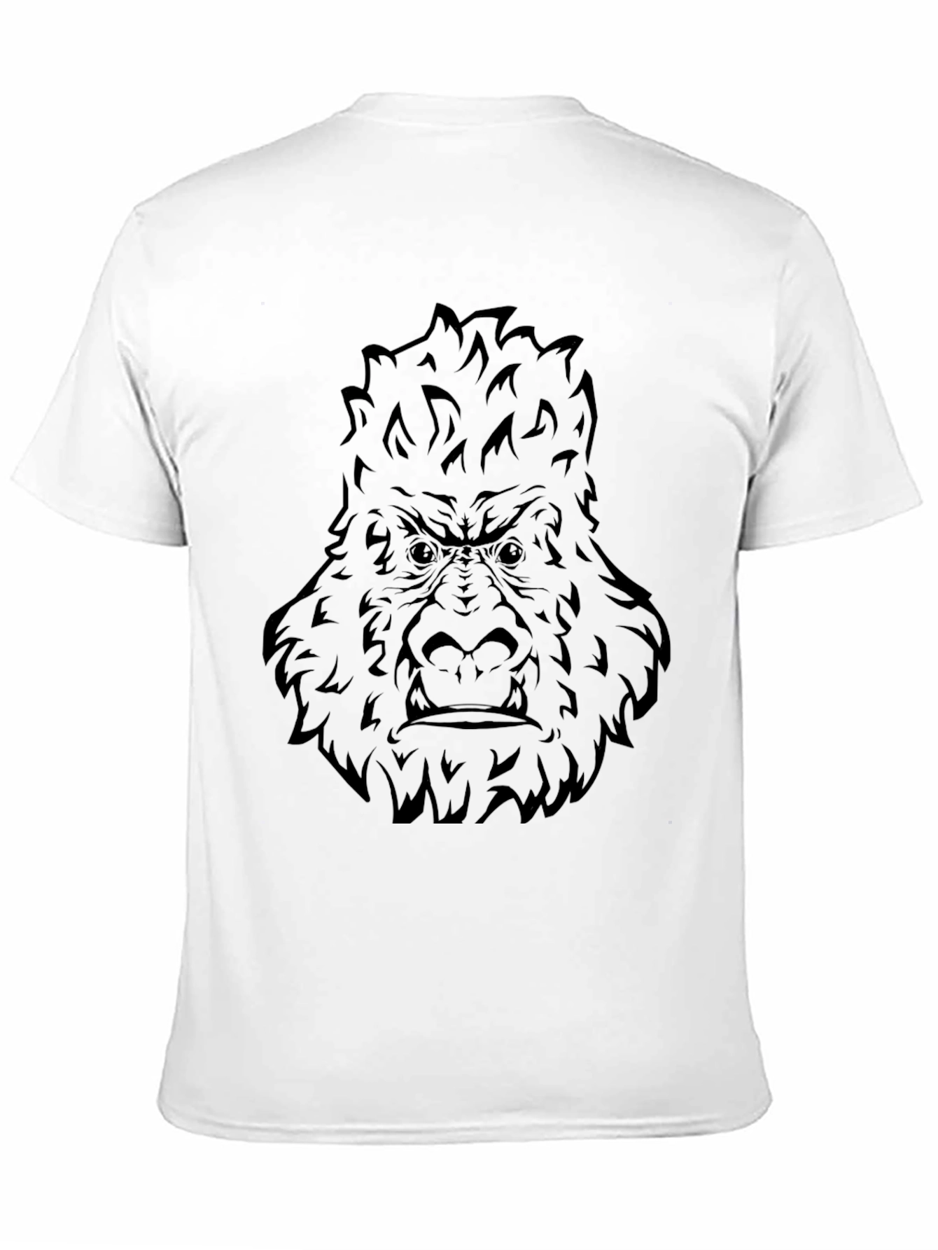 Black Graphic Gorilla Tee - Black Cotton Blend T-Shirt view 11