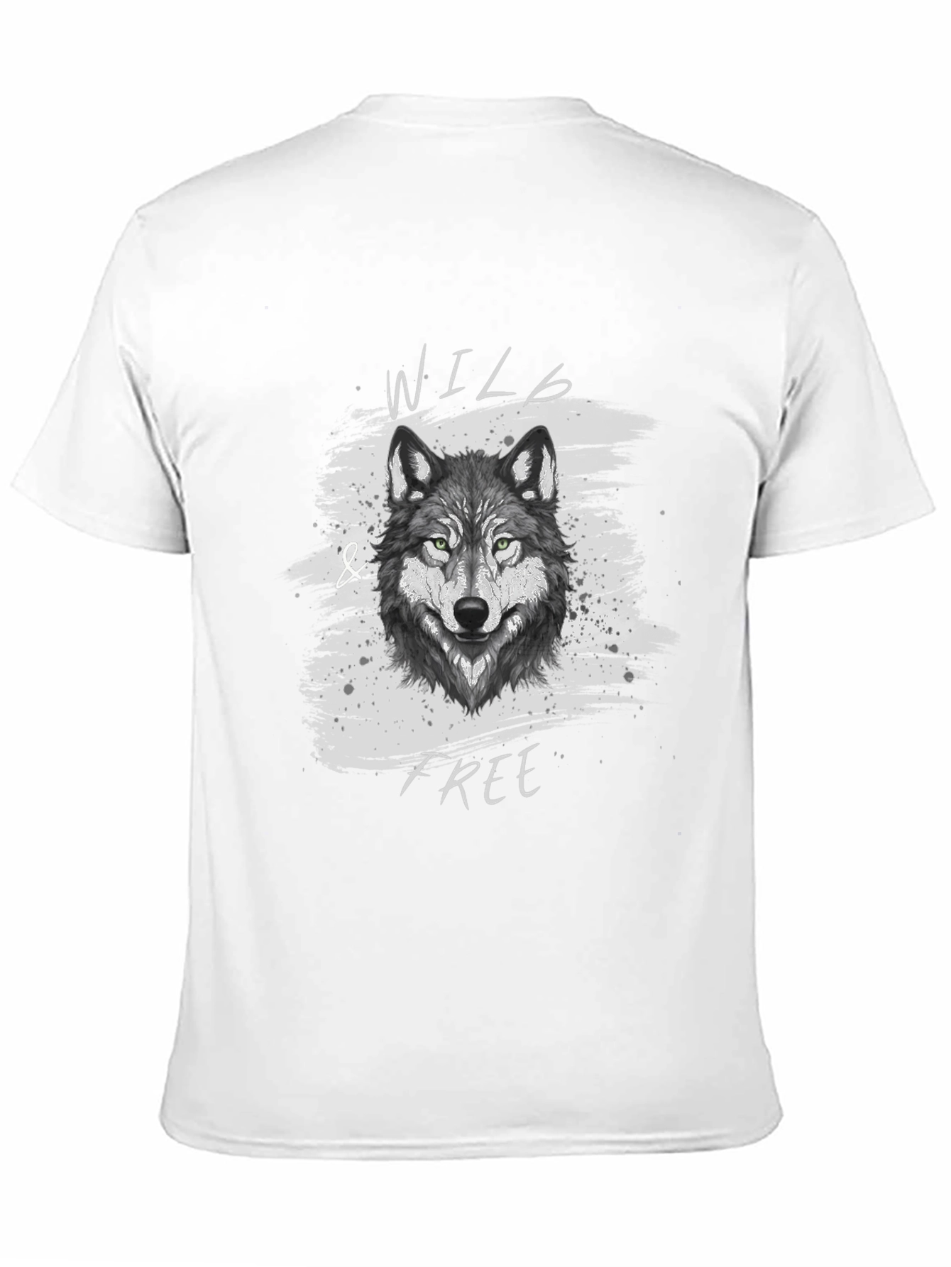 Black Wild & Free Wolf Graphic T-Shirt view 11