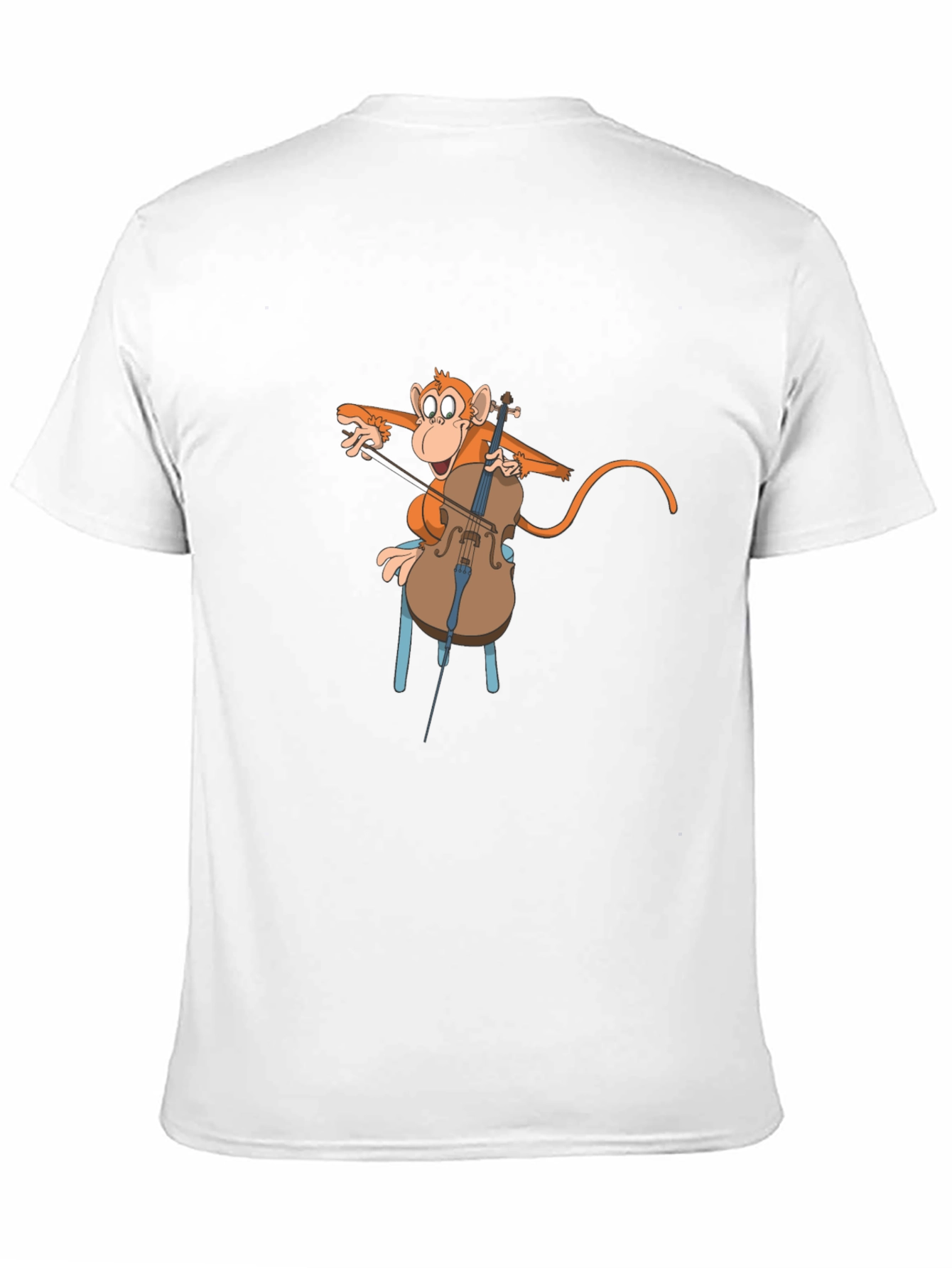 Black Monkey Cello Player T-Shirt view 11