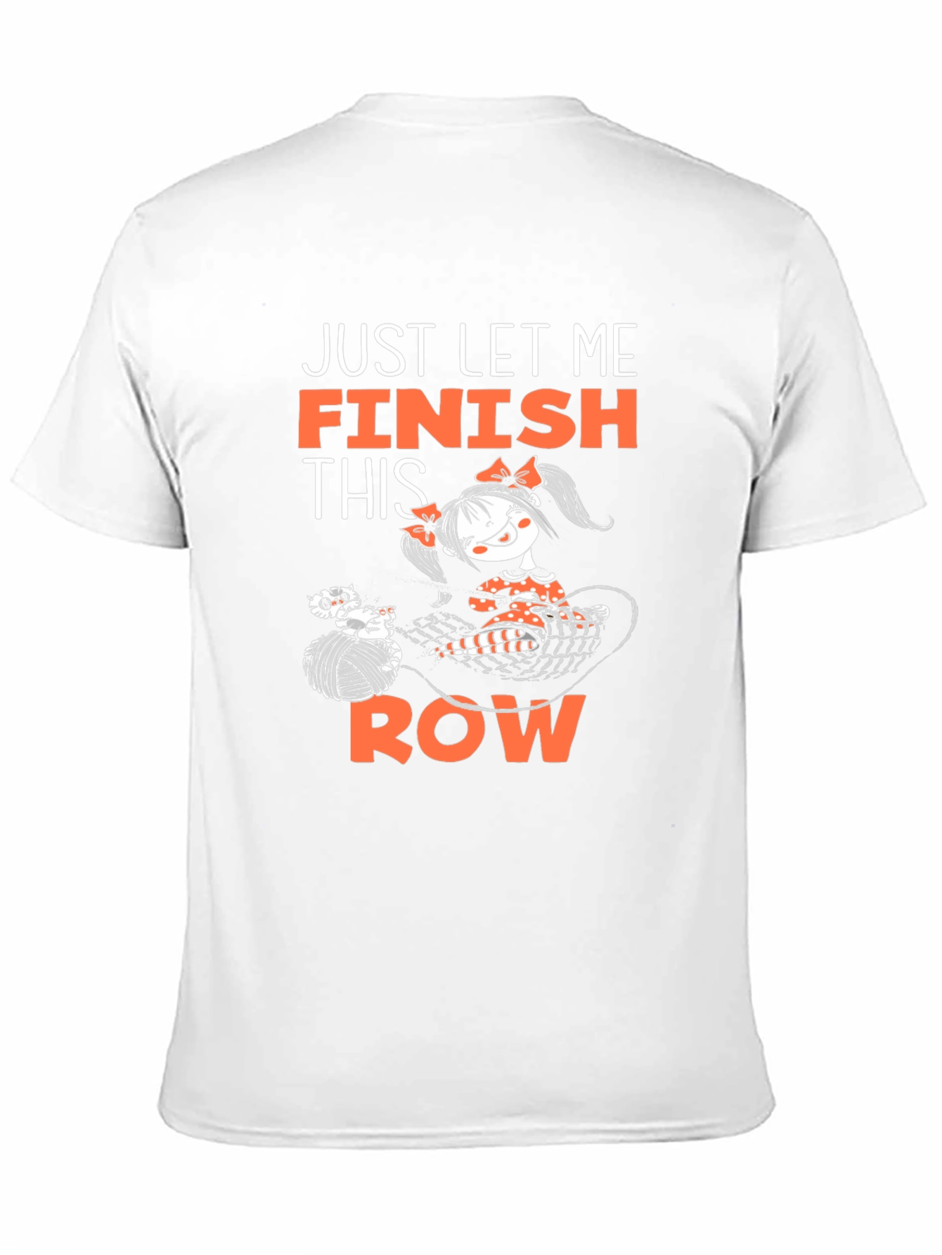 Black Just Let Me Finish This Row - Crochet T-Shirt view 11