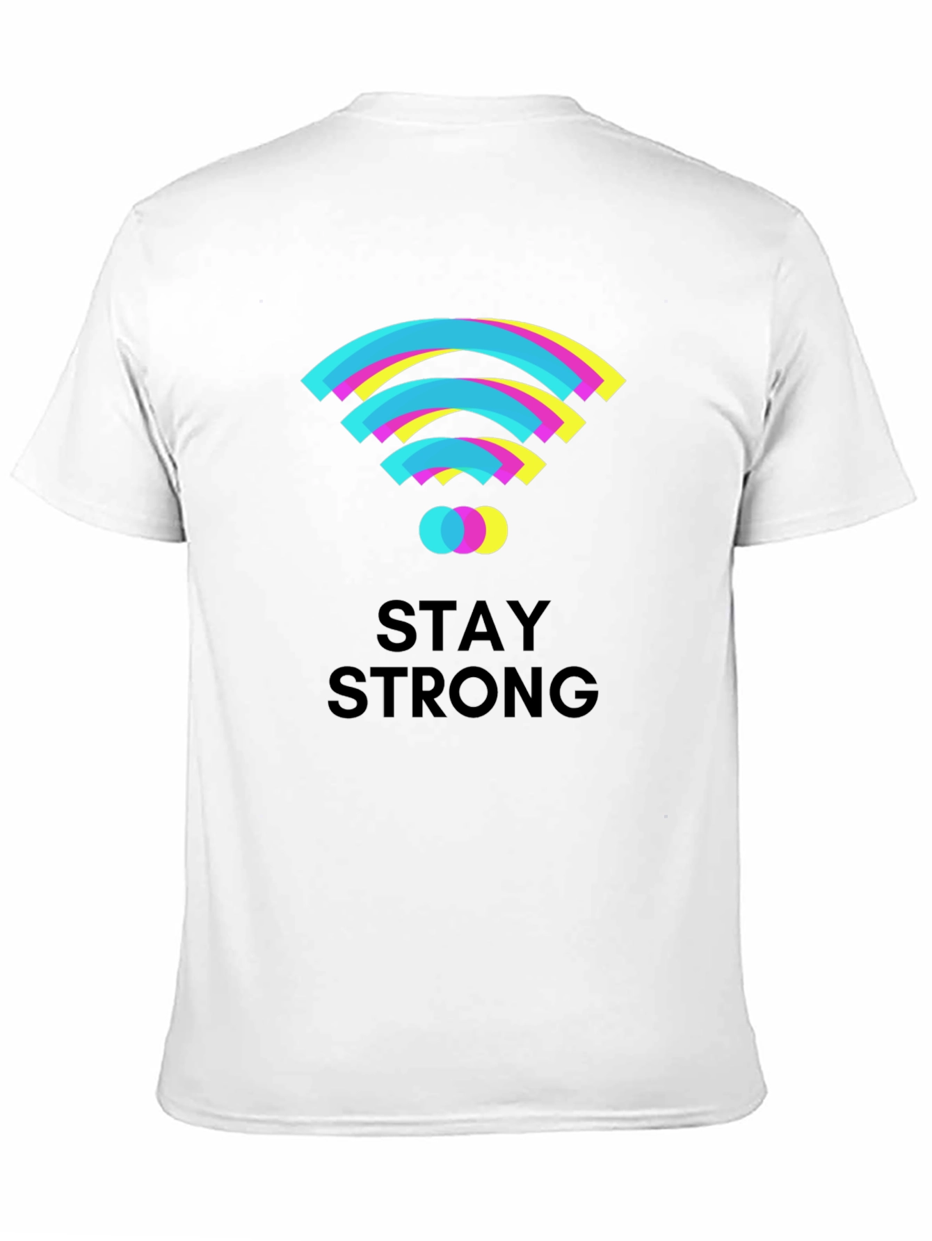Black Stay Strong Graphic T-Shirt - Black Cotton Tee view 11