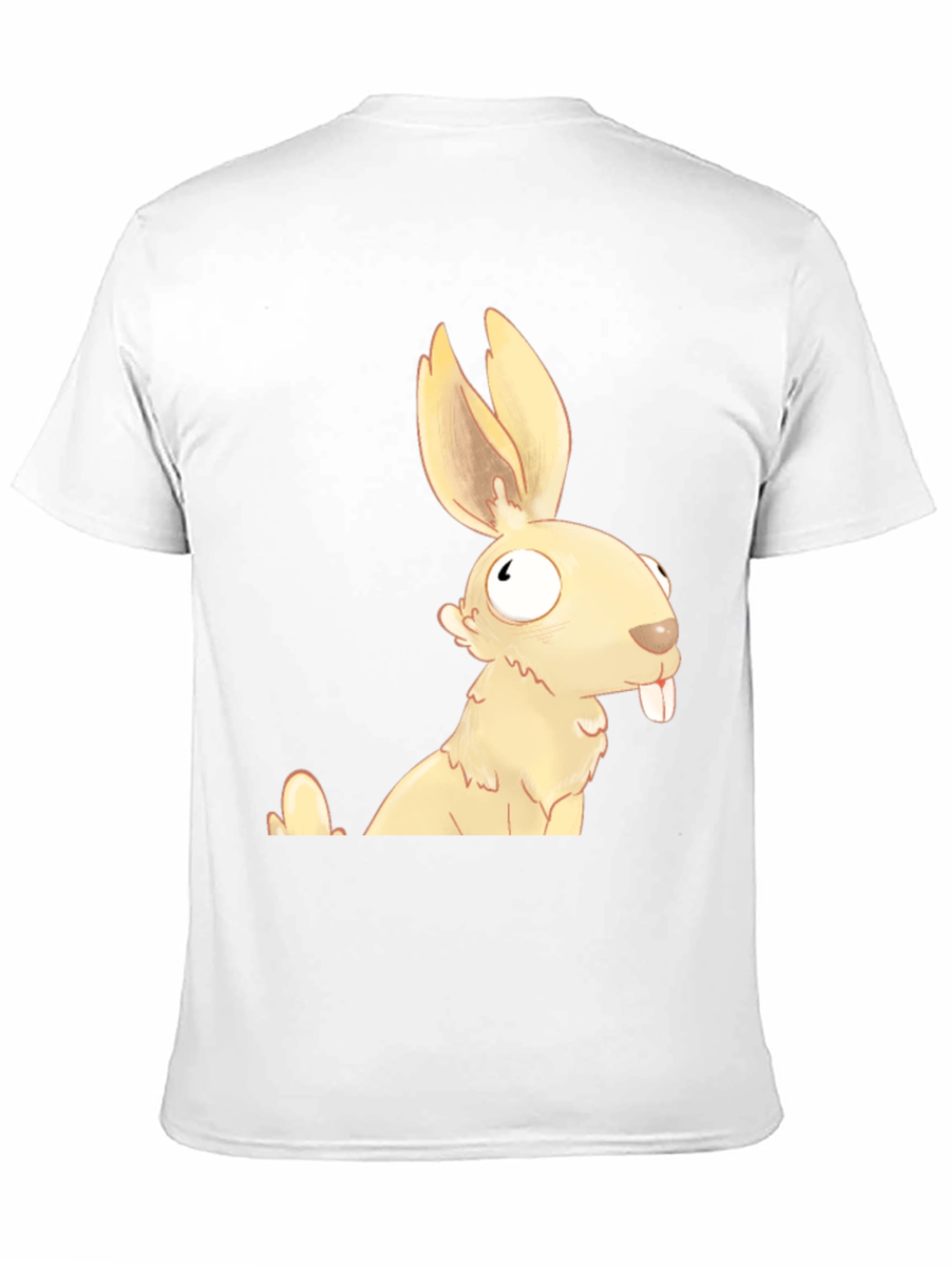 Black Funny Cartoon Rabbit Graphic T-Shirt view 11