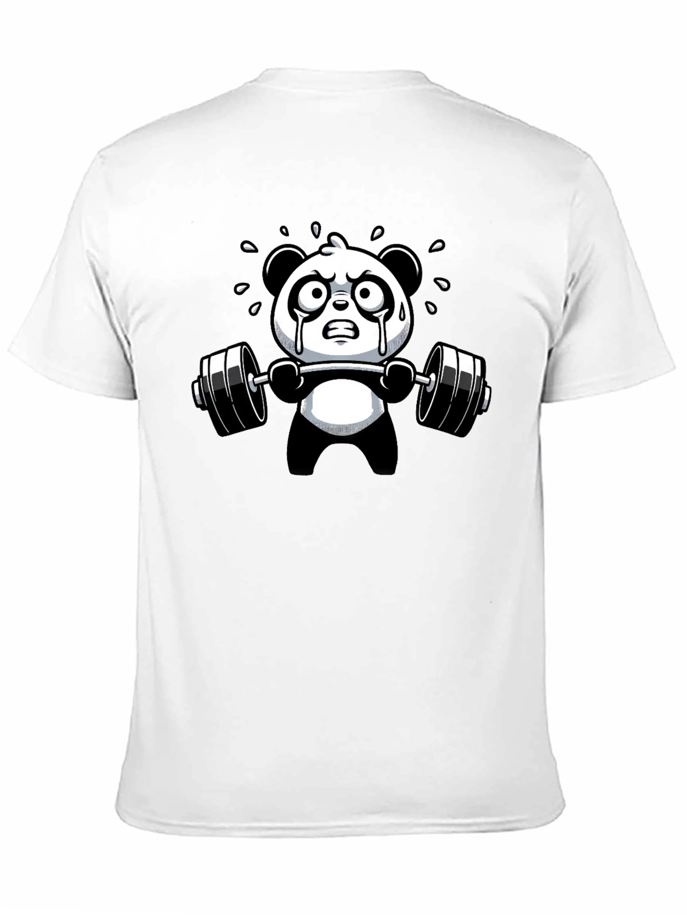 Black Weightlifting Panda Graphic T-Shirt view 11