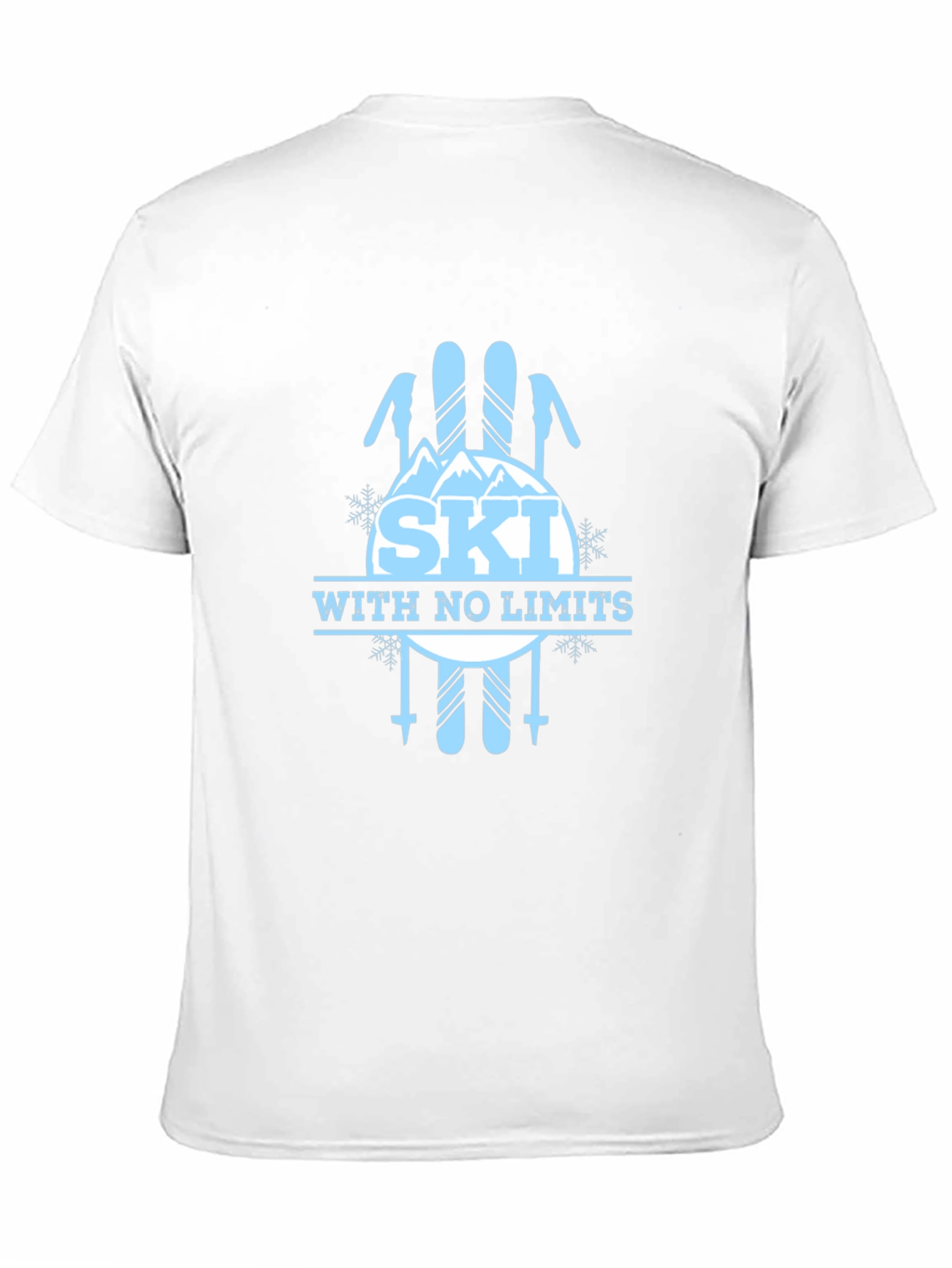 Black Ski With No Limits Black Graphic T-Shirt view 11