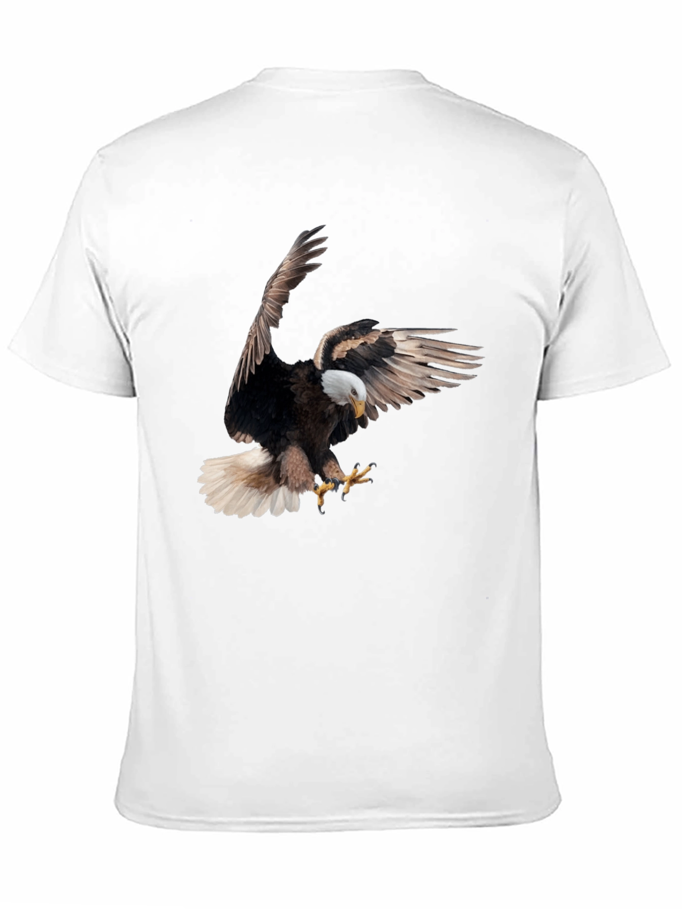 Black Bald Eagle Graphic Tee - Black Cotton Blend view 11