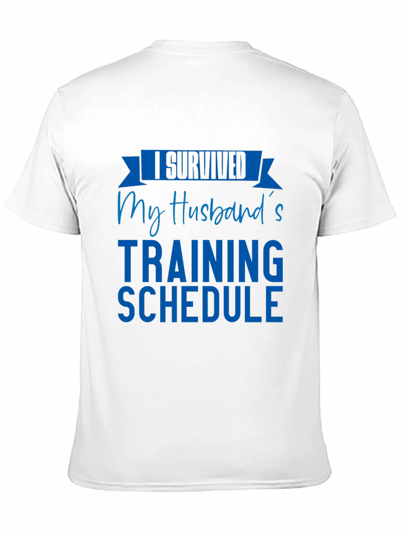 Black I Survived Husband's Training Schedule T-Shirt view 11