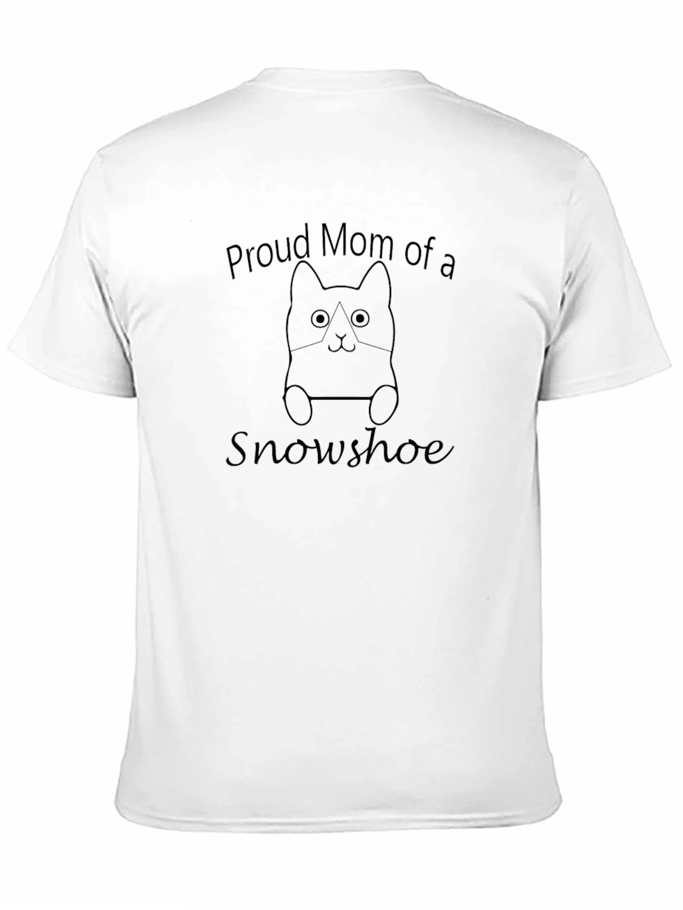 Black Proud Mom of a Snowshoe Cat T-Shirt view 11