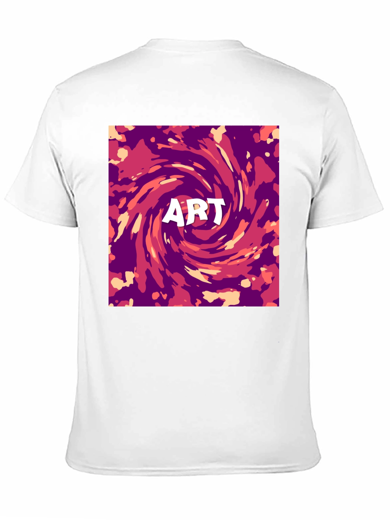 Black Abstract Art Swirl Graphic Print T-Shirt view 11