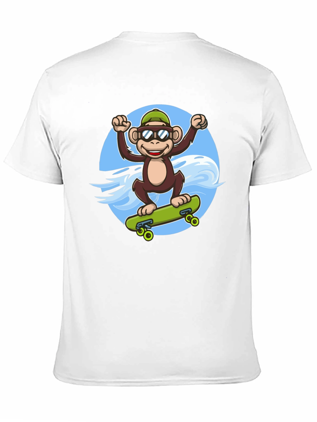 Black Monkey Skateboarder T-Shirt - Cool Graphic Tee view 11