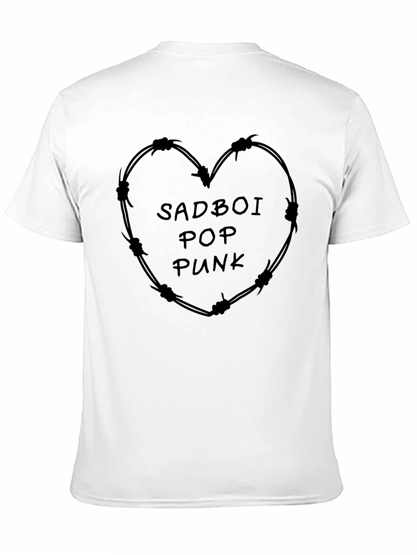 Black Sadboi Pop Punk Black T-Shirt view 11
