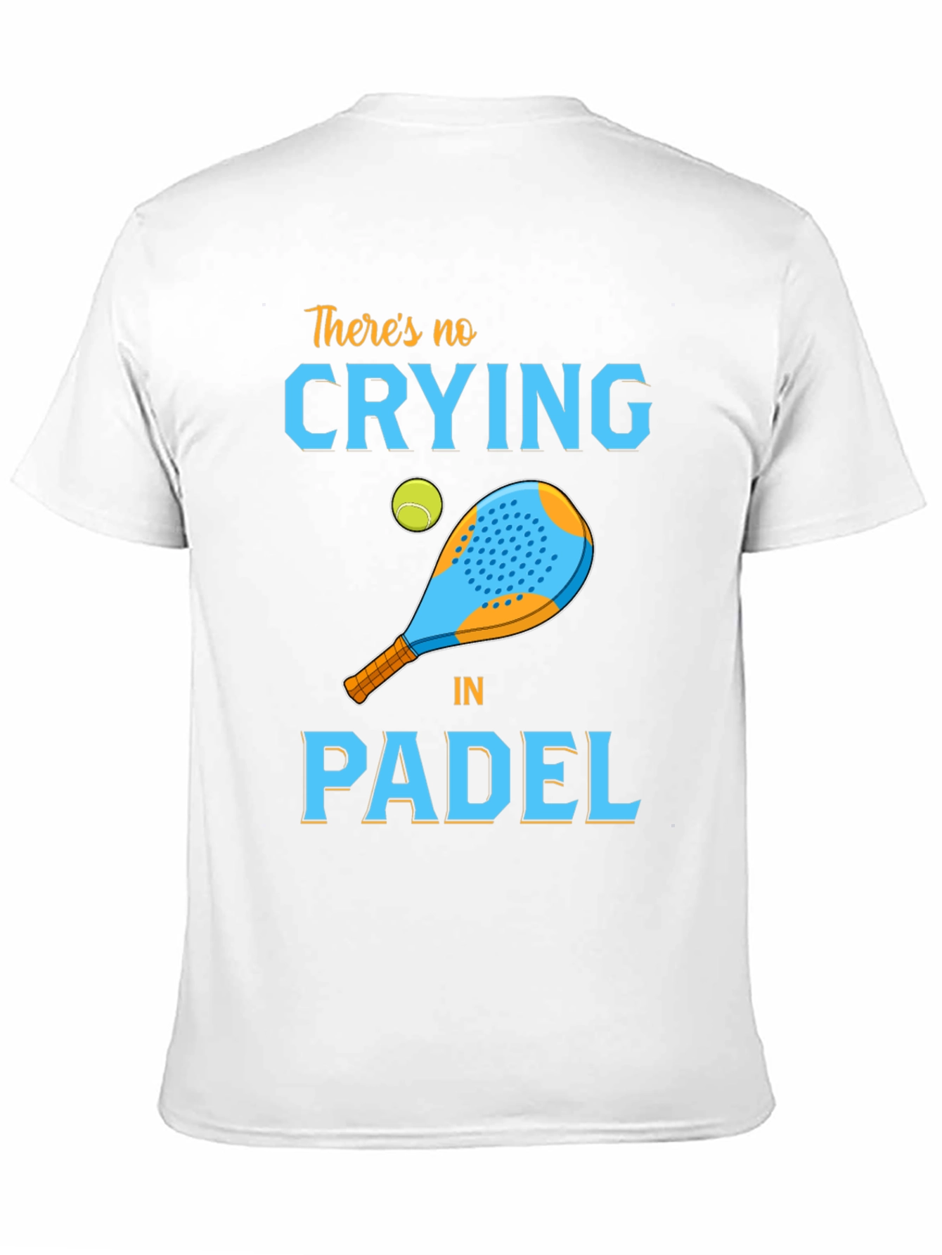 Black Funny Padel T-Shirt - No Crying in Padel view 11
