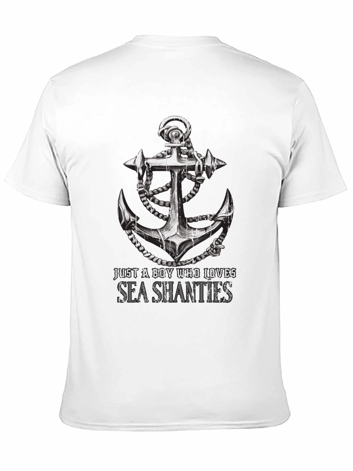 Black Sea Shanties Anchor Graphic Tee - Black Cotton Shirt view 11