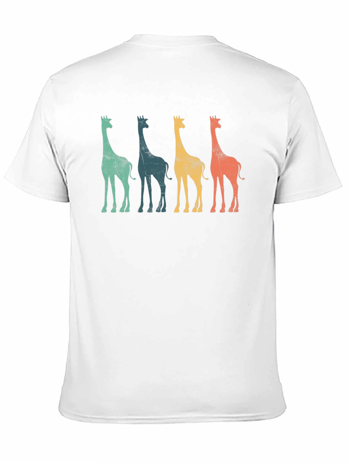 Black Retro Giraffe Graphic Tee - Cool Animal T-Shirt view 11