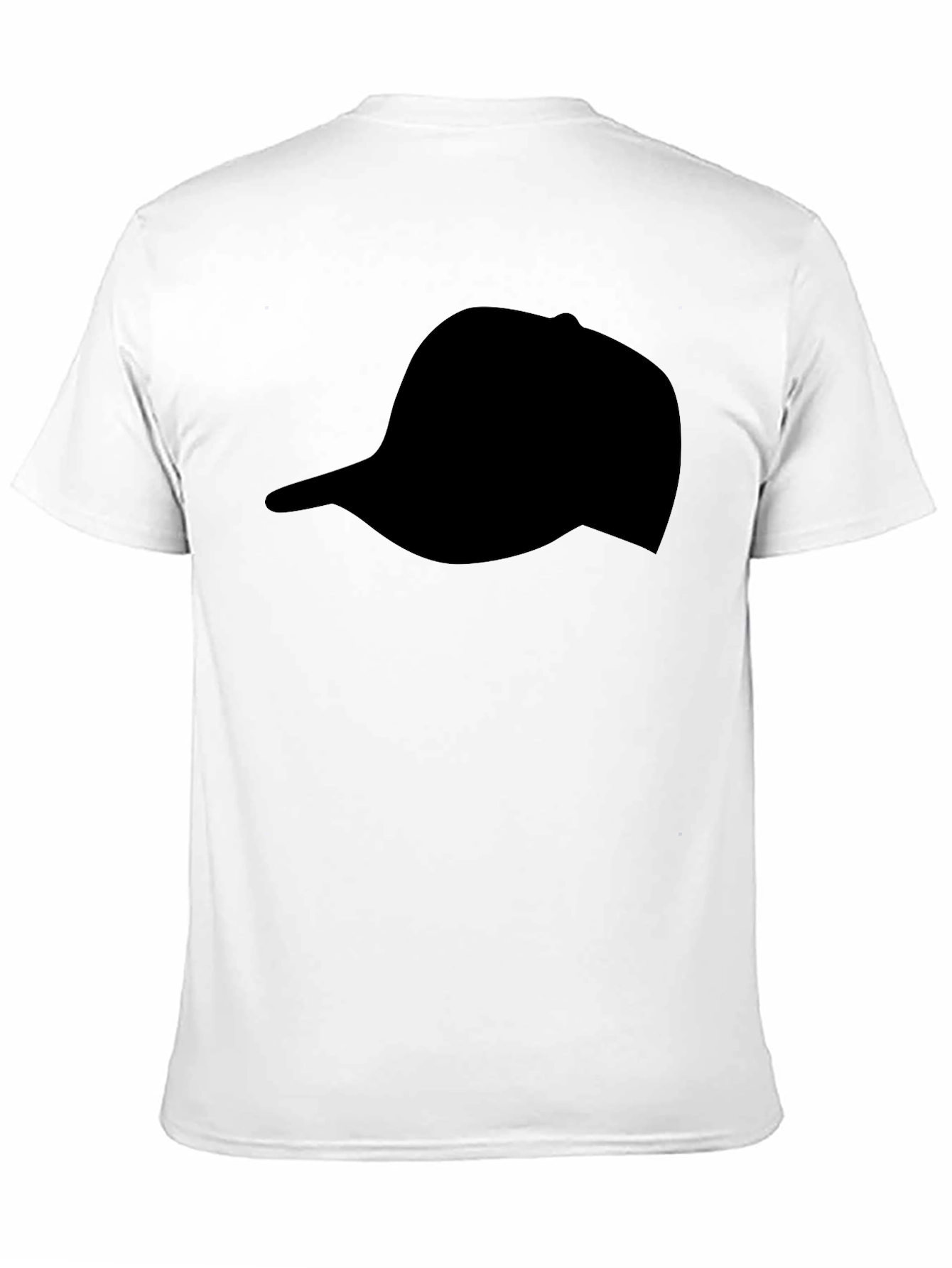 Black Black Hat Silhouette T-Shirt | Casual Graphic Tee view 11