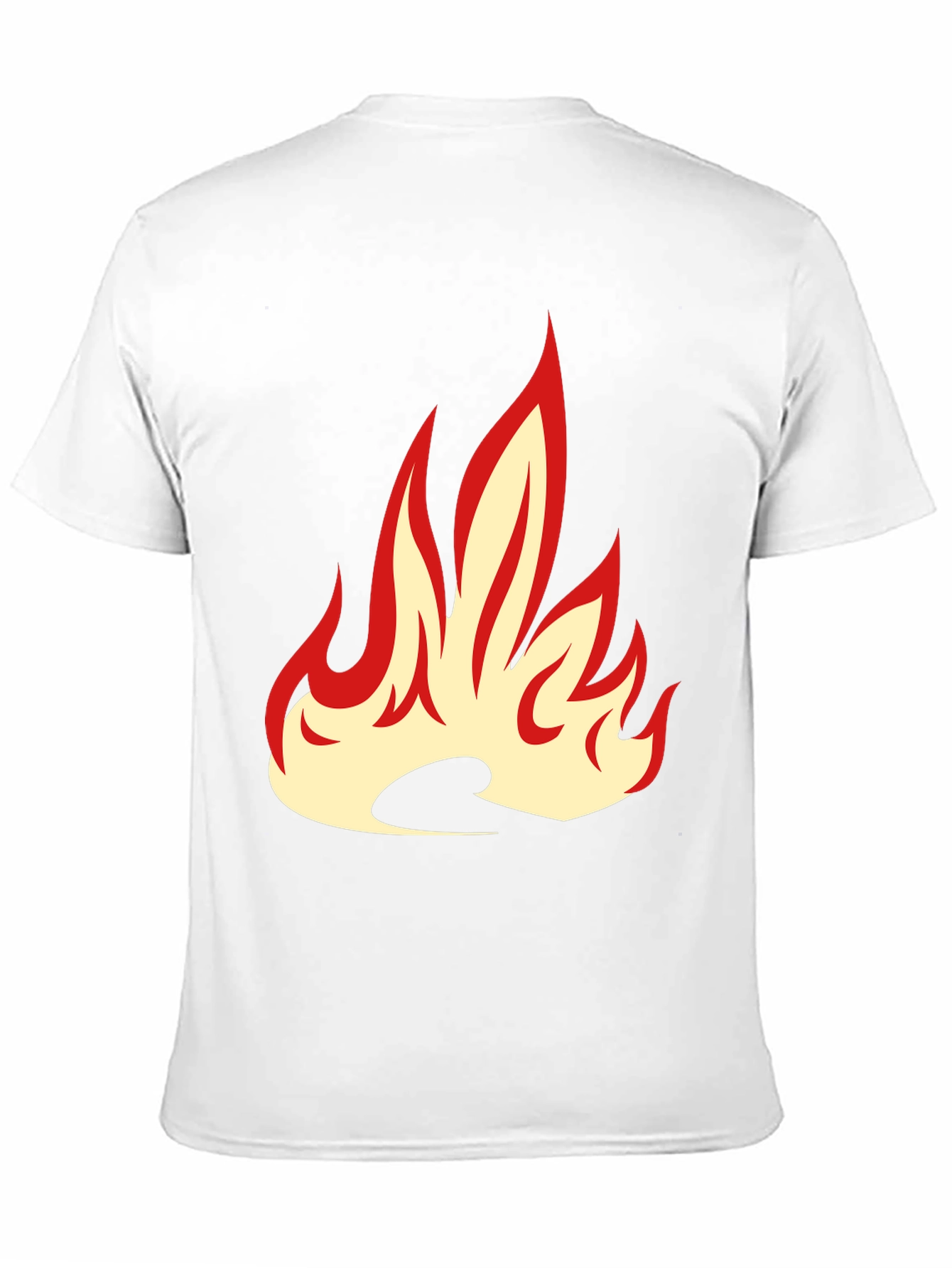 Black Fiery Flame Graphic Tee - Bold Black T-Shirt view 11