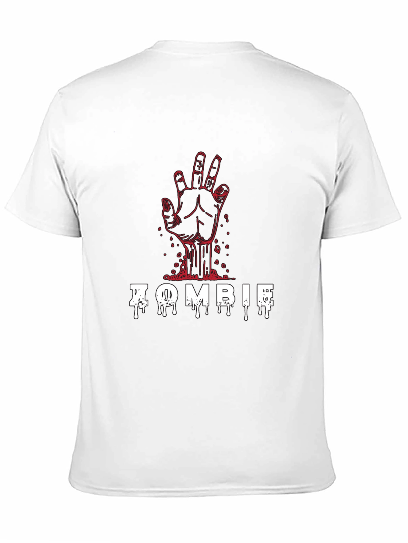 Black Zombie Hand Graphic Tee - Black Cotton T-Shirt view 11