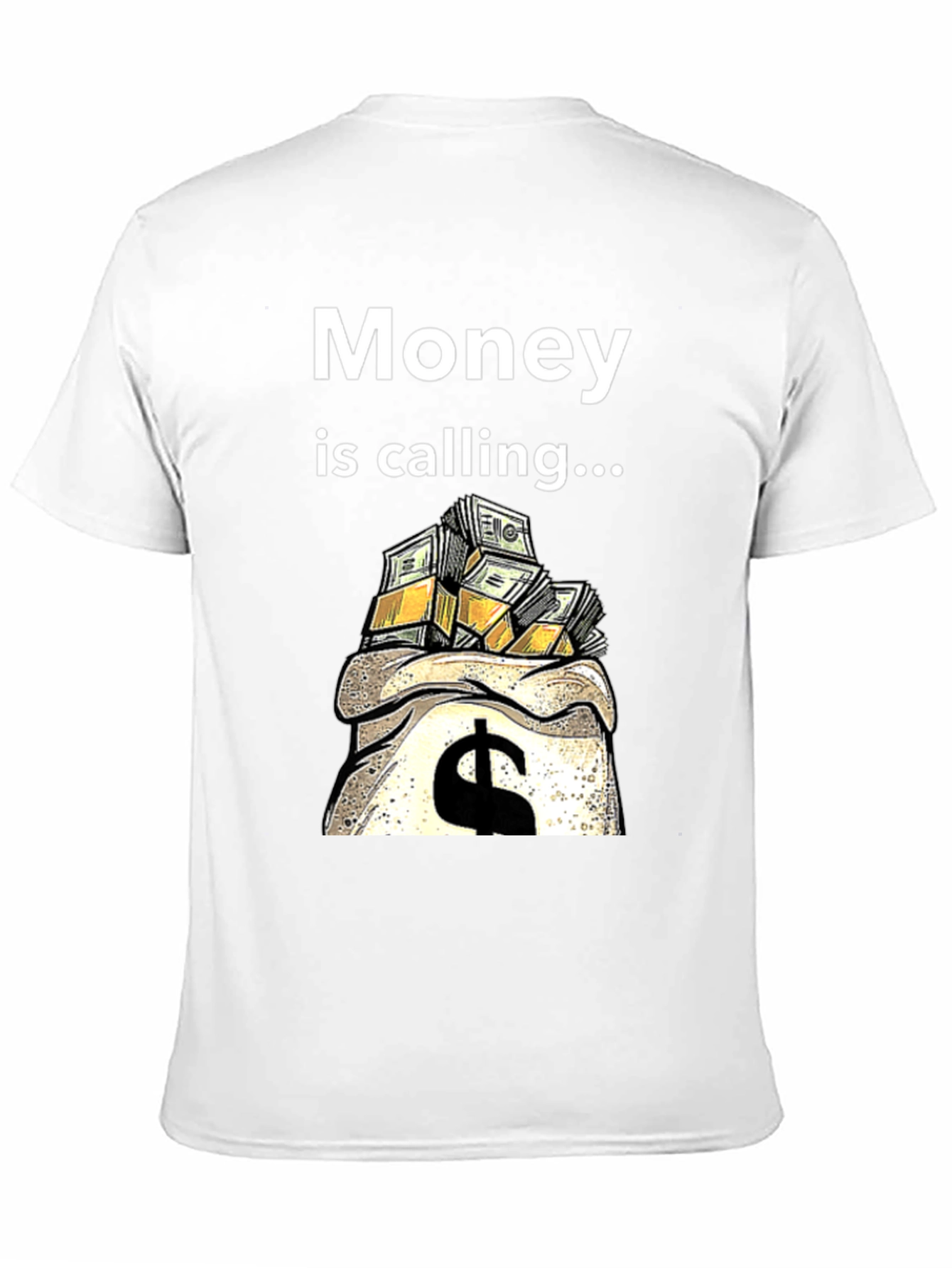 Black Money Calling Graphic Tee view 11