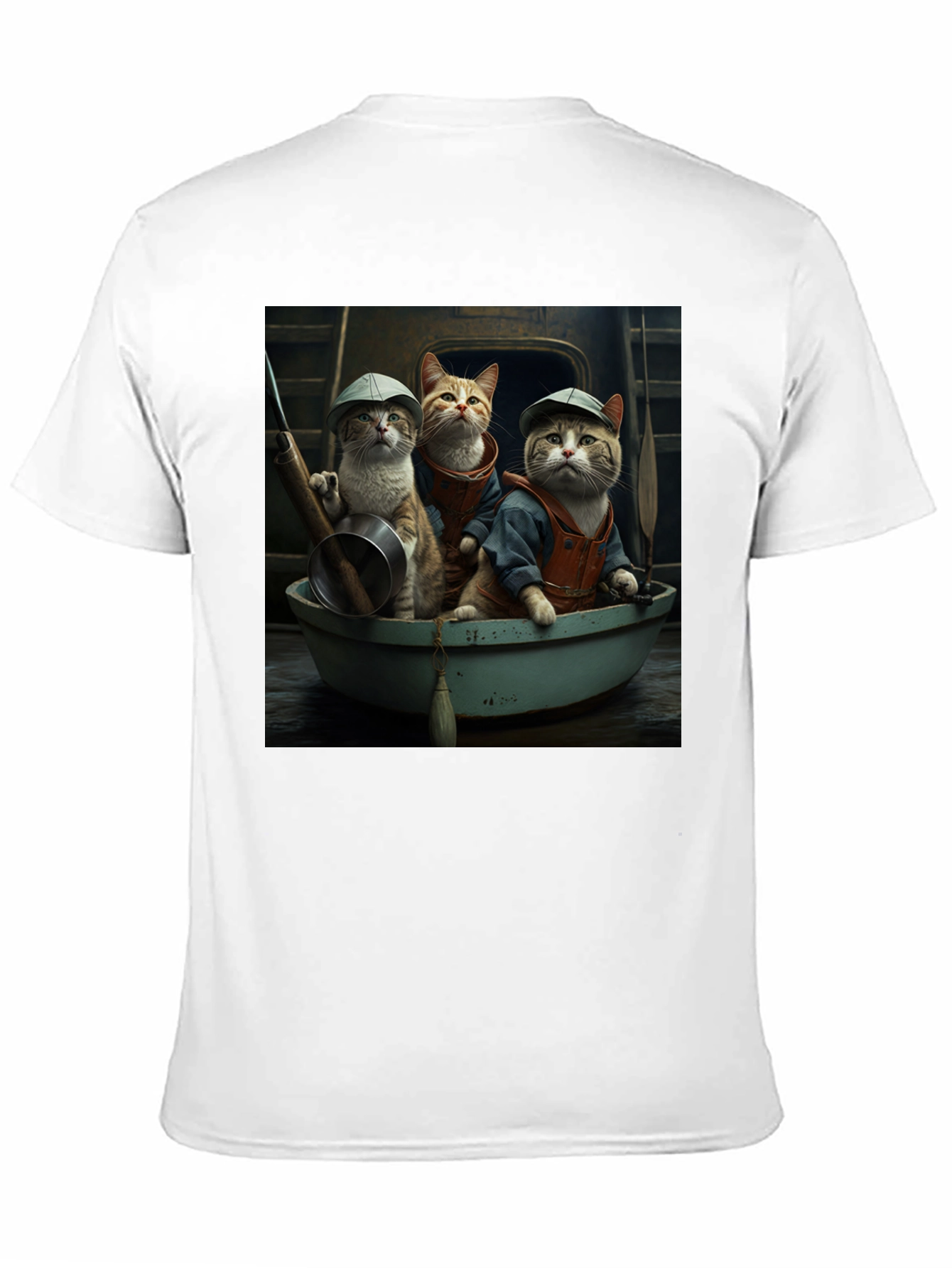 Black Cats in Boat Graphic Tee view 11