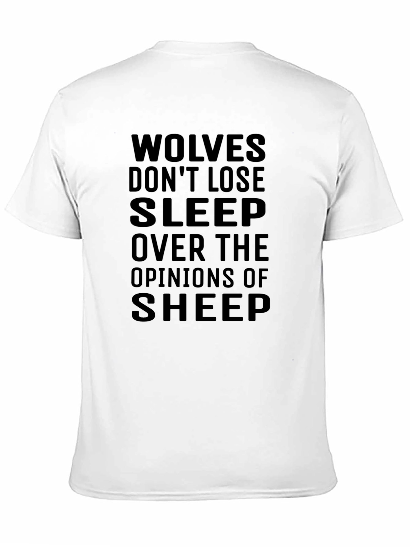 Black Wolves Don't Lose Sleep T-Shirt - Black view 11