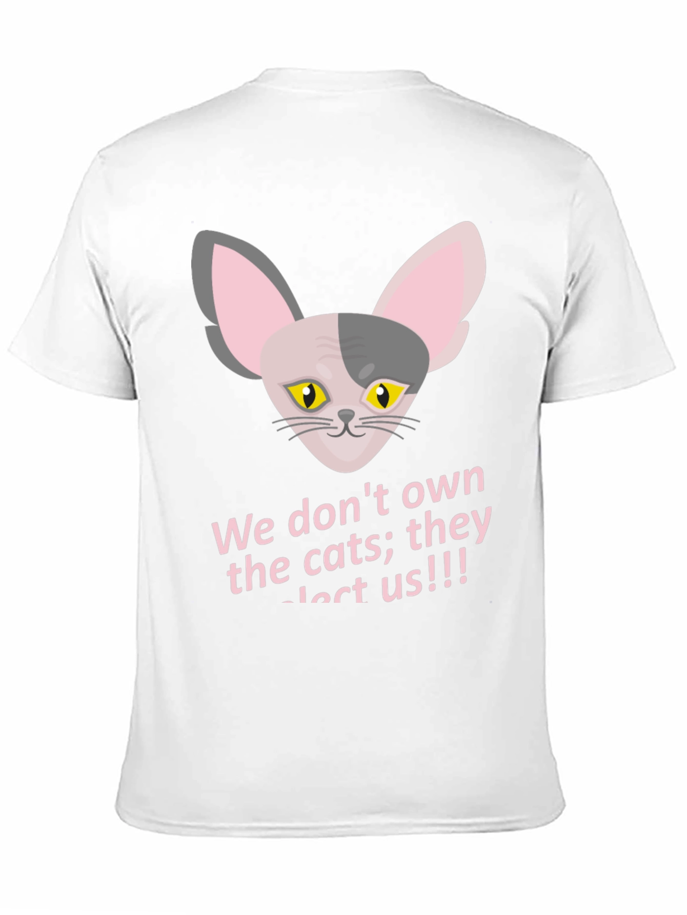 Black Funny Cat T-Shirt - "They Elect Us!!!" view 11