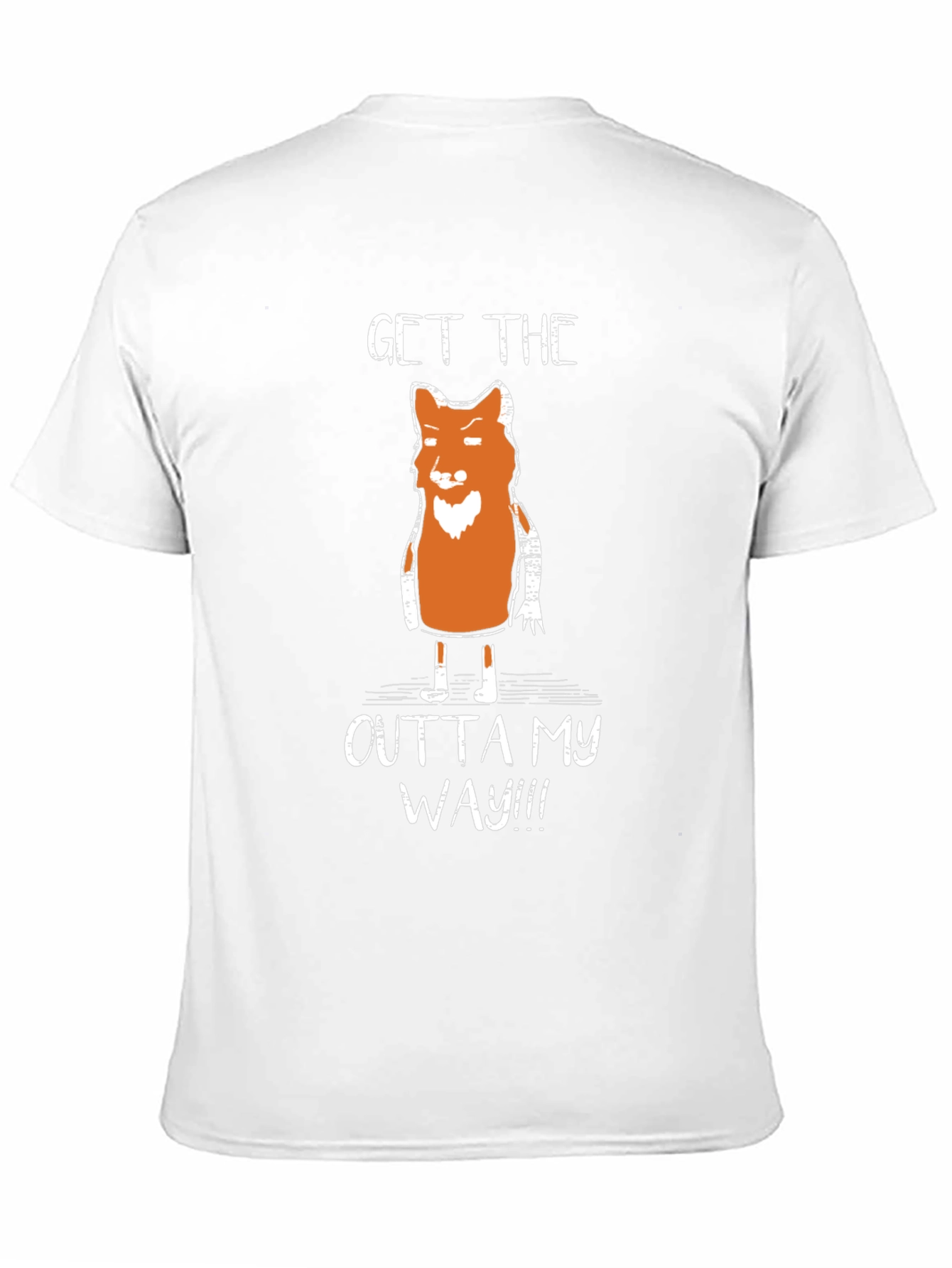 Black Funny Fox Graphic T-Shirt - Get Outta My Way view 11
