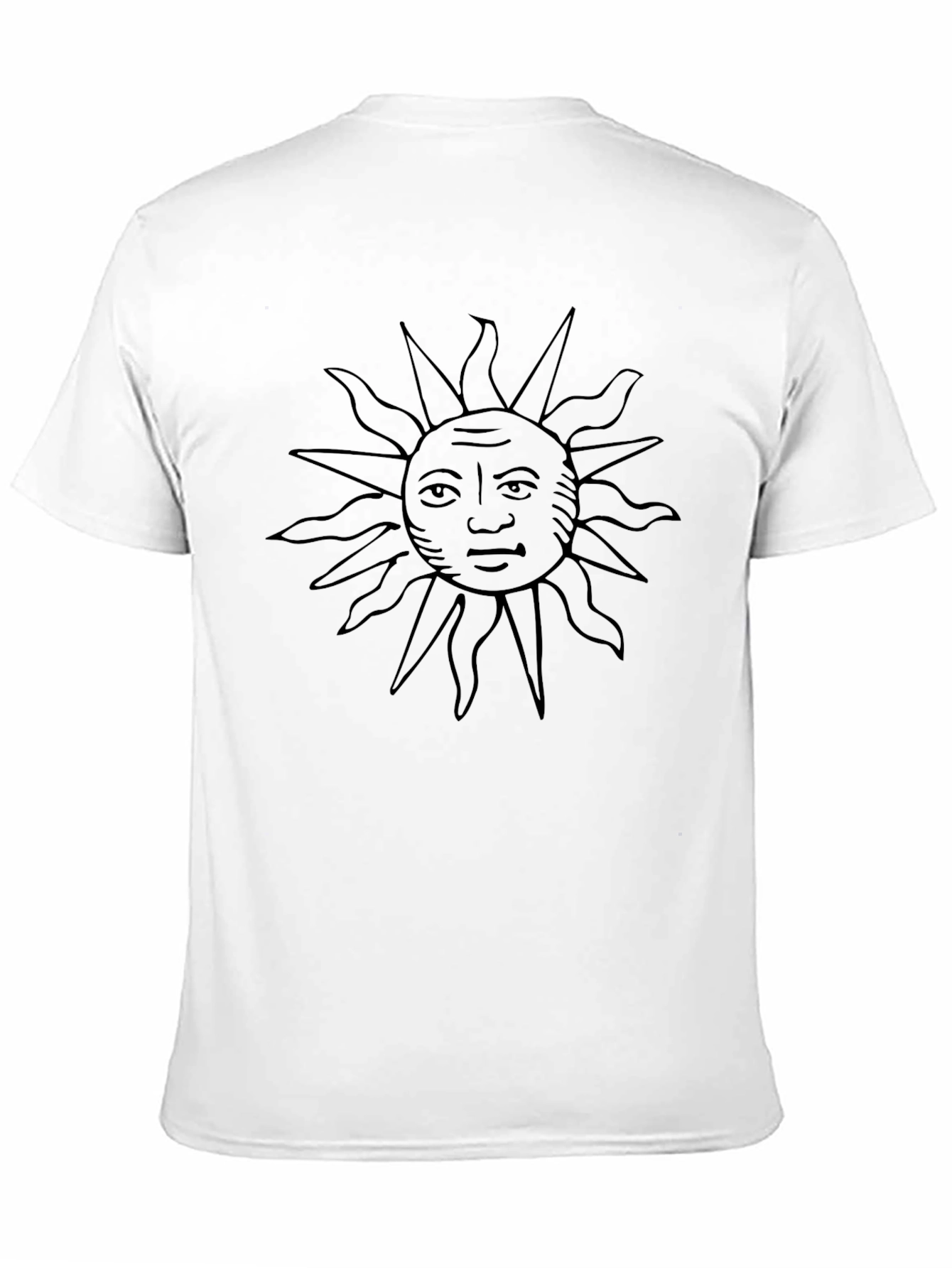 Black Sun Face Graphic Black T-Shirt view 11