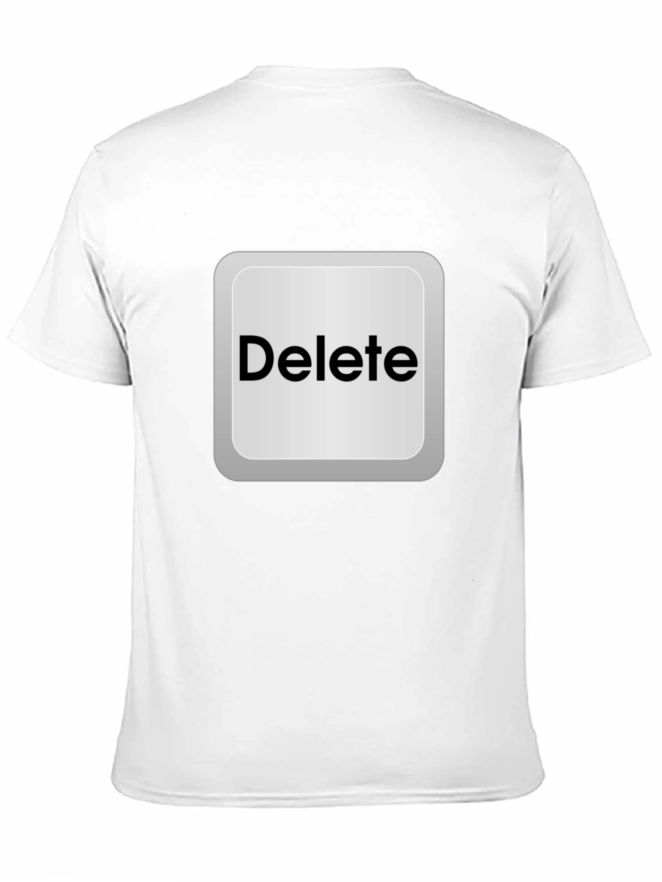 Black Delete Button Graphic Tee - Novelty Design view 11