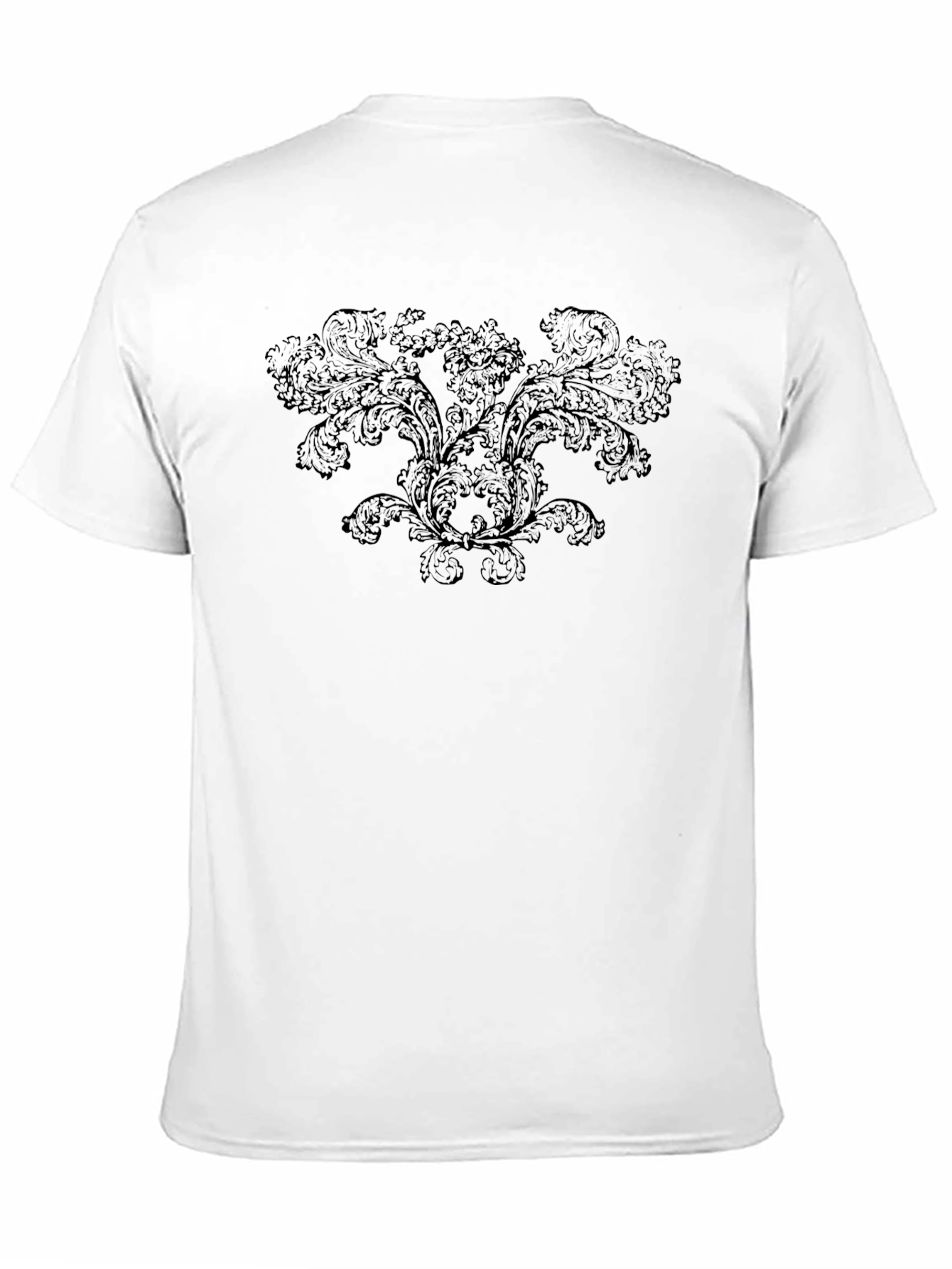 Black Elegant Black Floral Graphic T-Shirt view 11