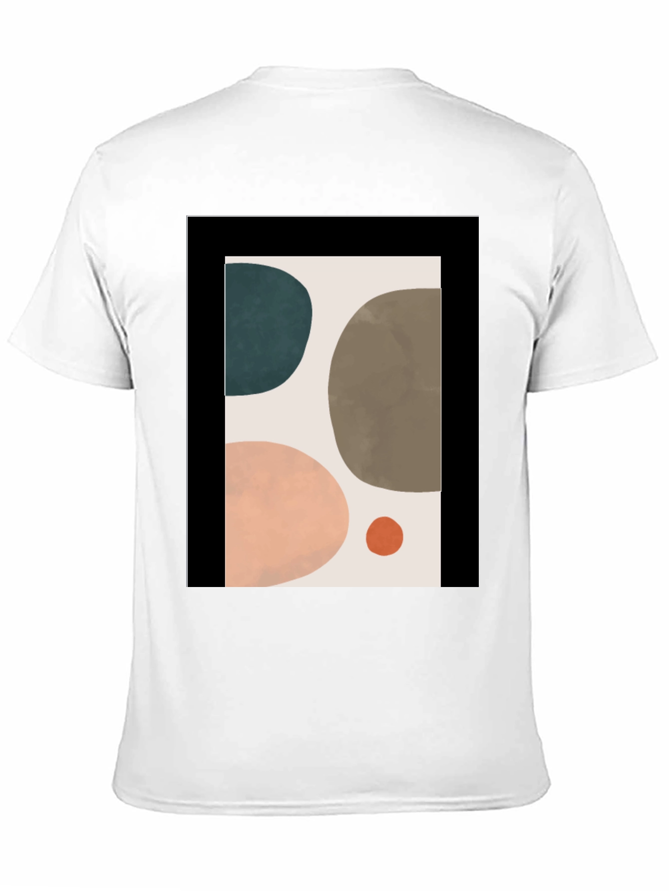 Black Abstract Art T-Shirt - Modern Design Tee view 11
