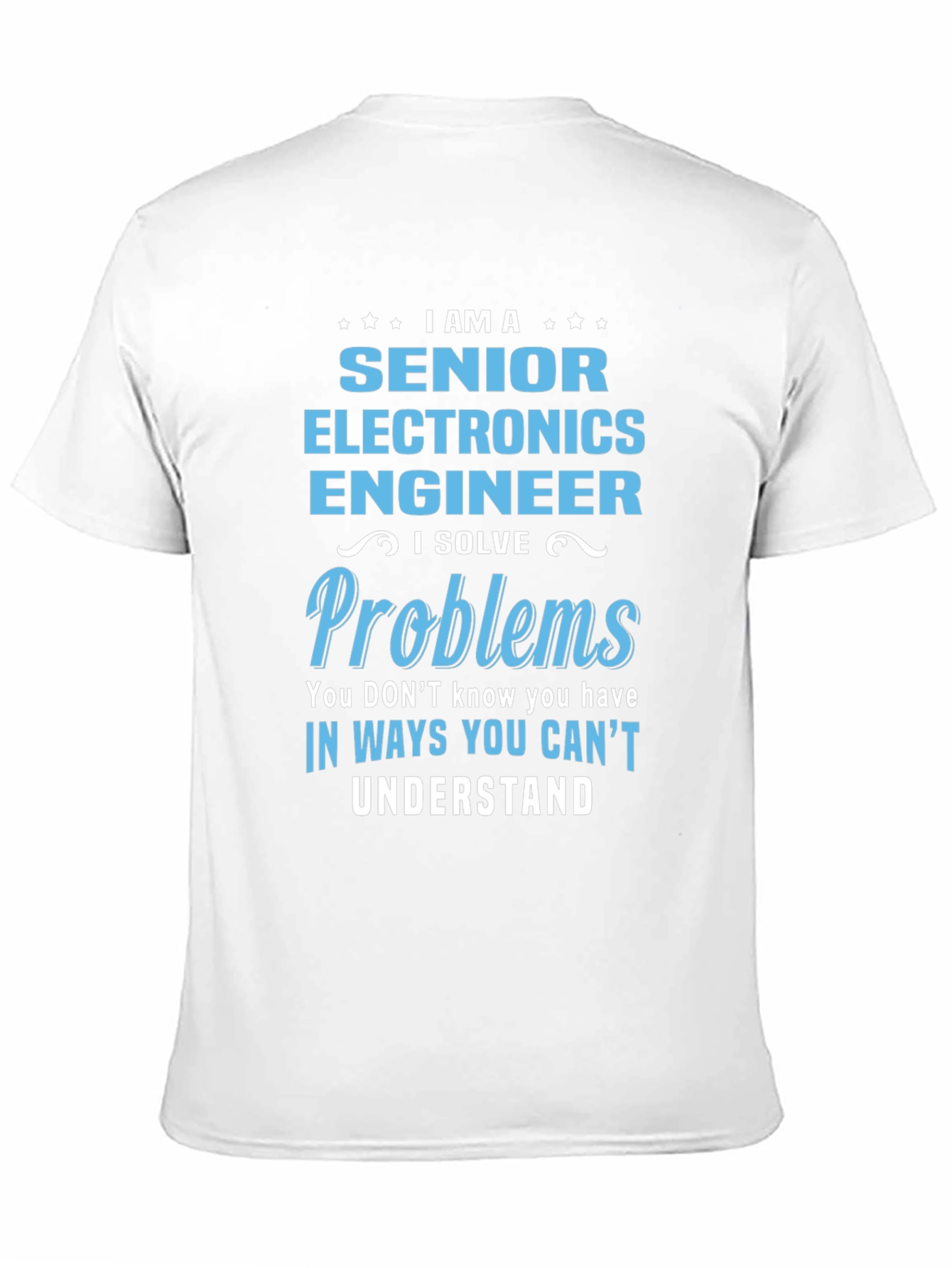 Black Senior Electronics Engineer T-Shirt view 11