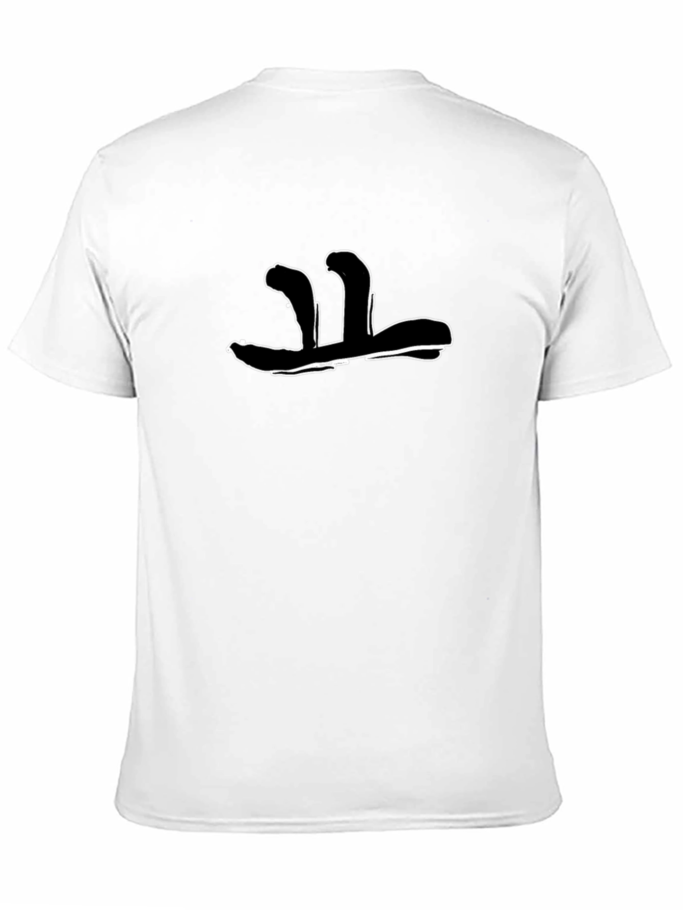 Black Unique Graphic Tee - Black Cotton Blend view 11