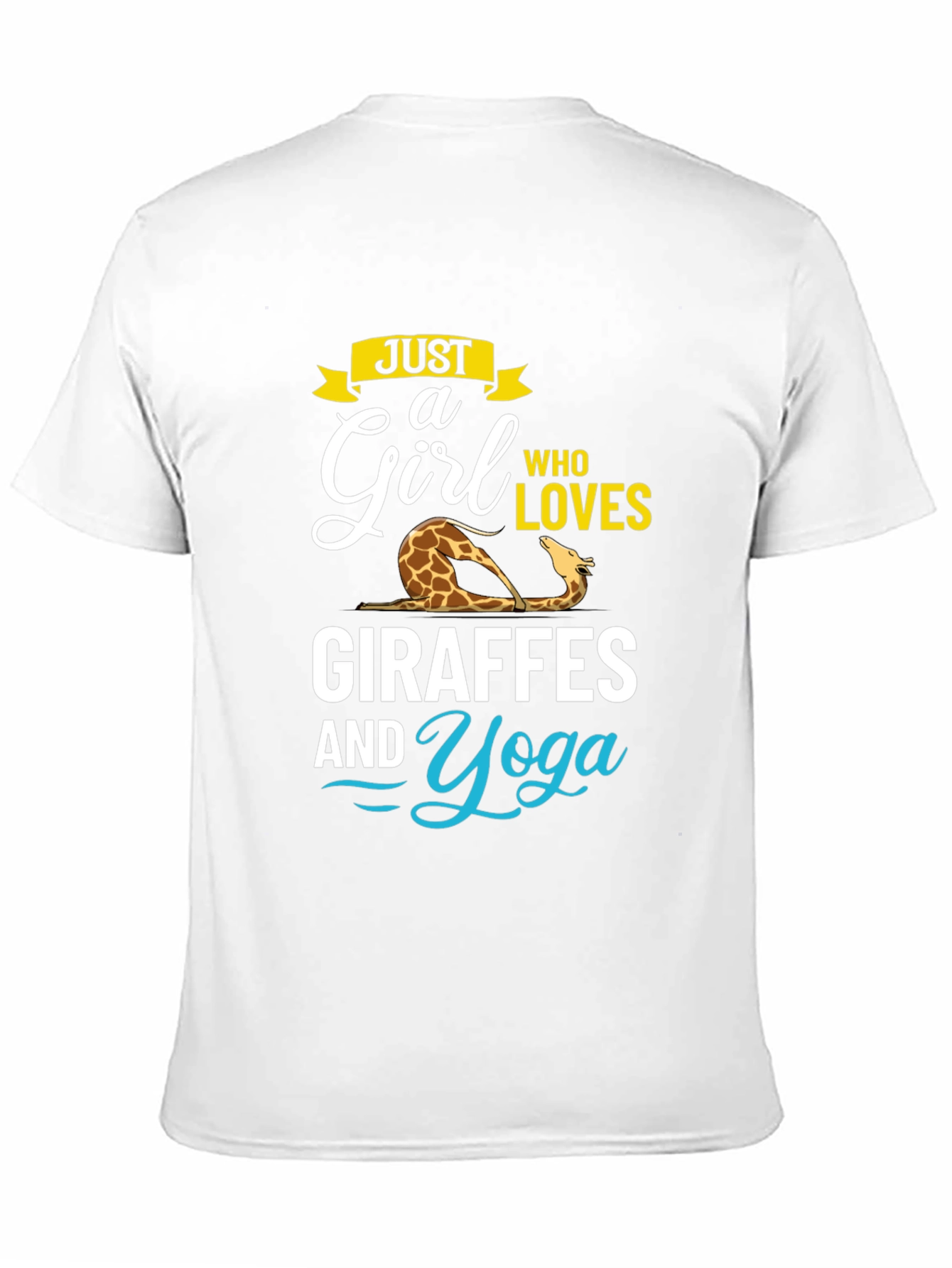 Black Giraffe Yoga Lover Black T-Shirt view 11