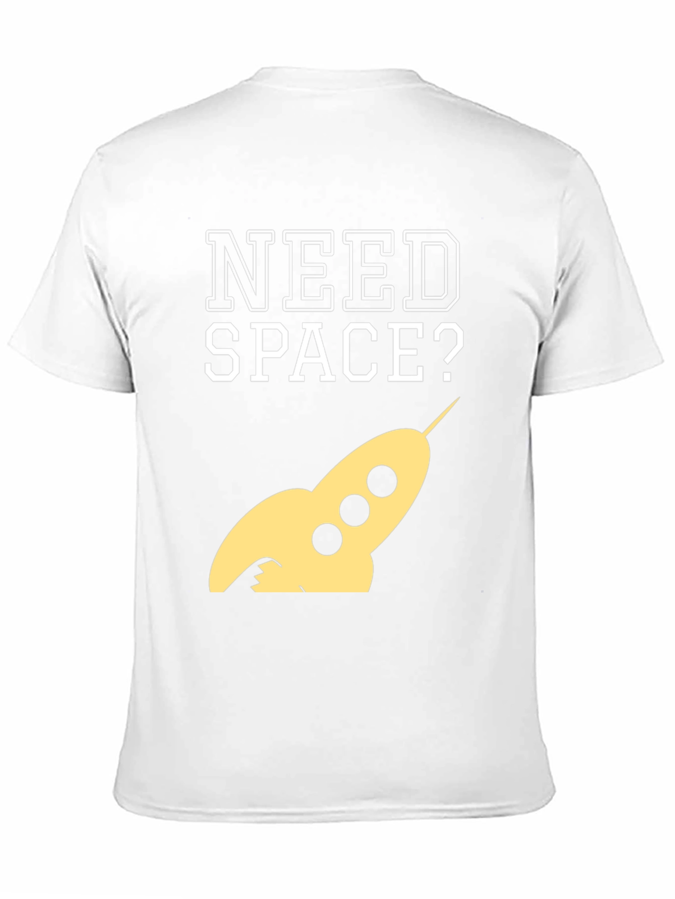 Black Need Space? Rocket Graphic Tee - Black Cotton T-Shirt view 11