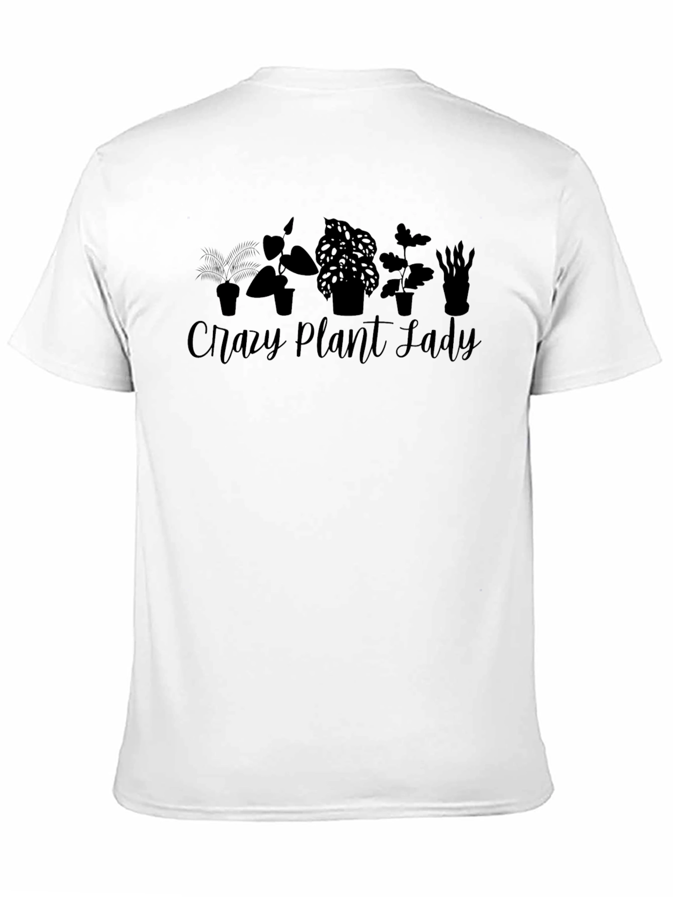 Black Crazy Plant Lady Graphic Tee - Black view 11