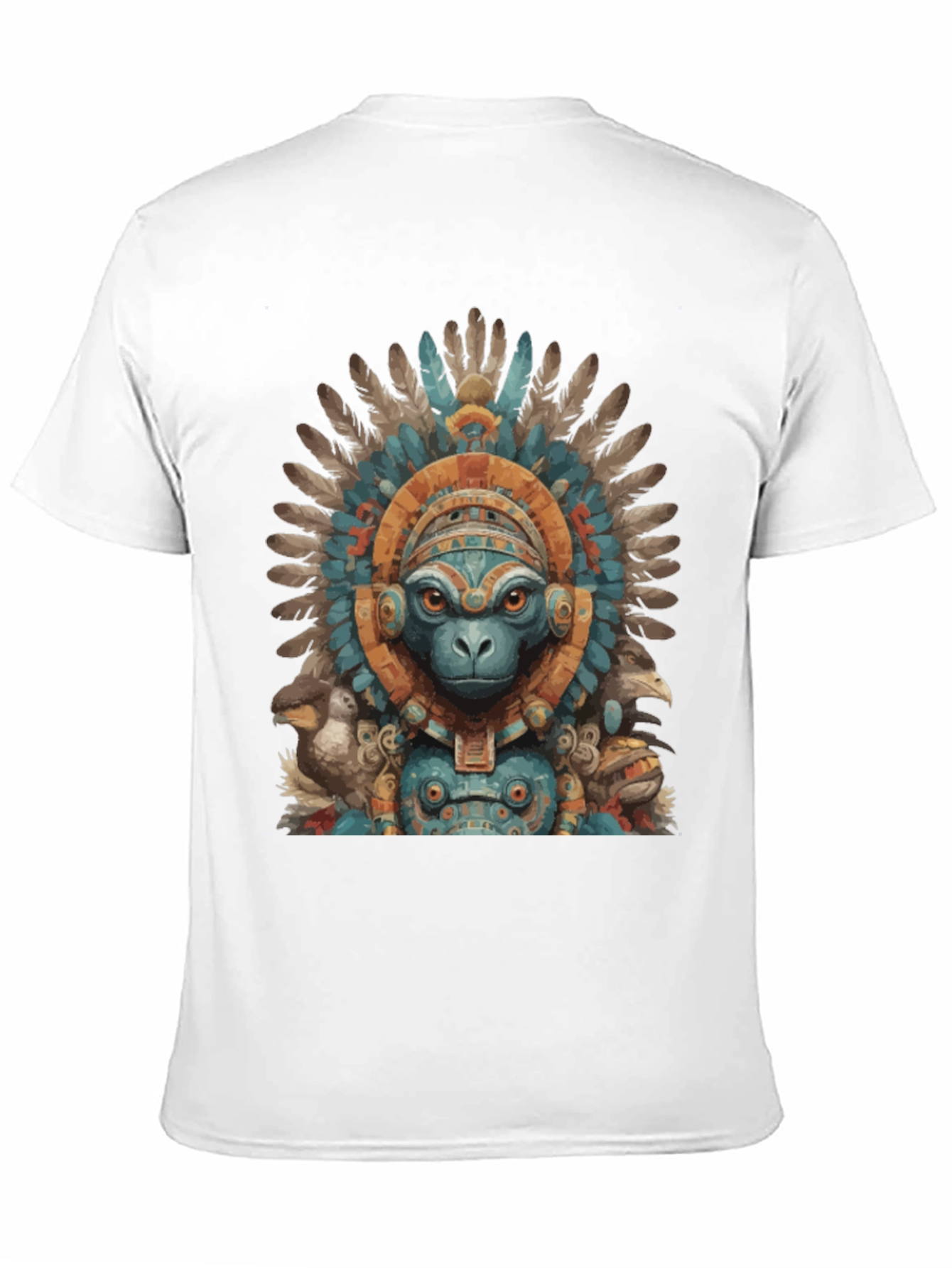 Black Monkey Aztec Headdress Graphic Tee view 11