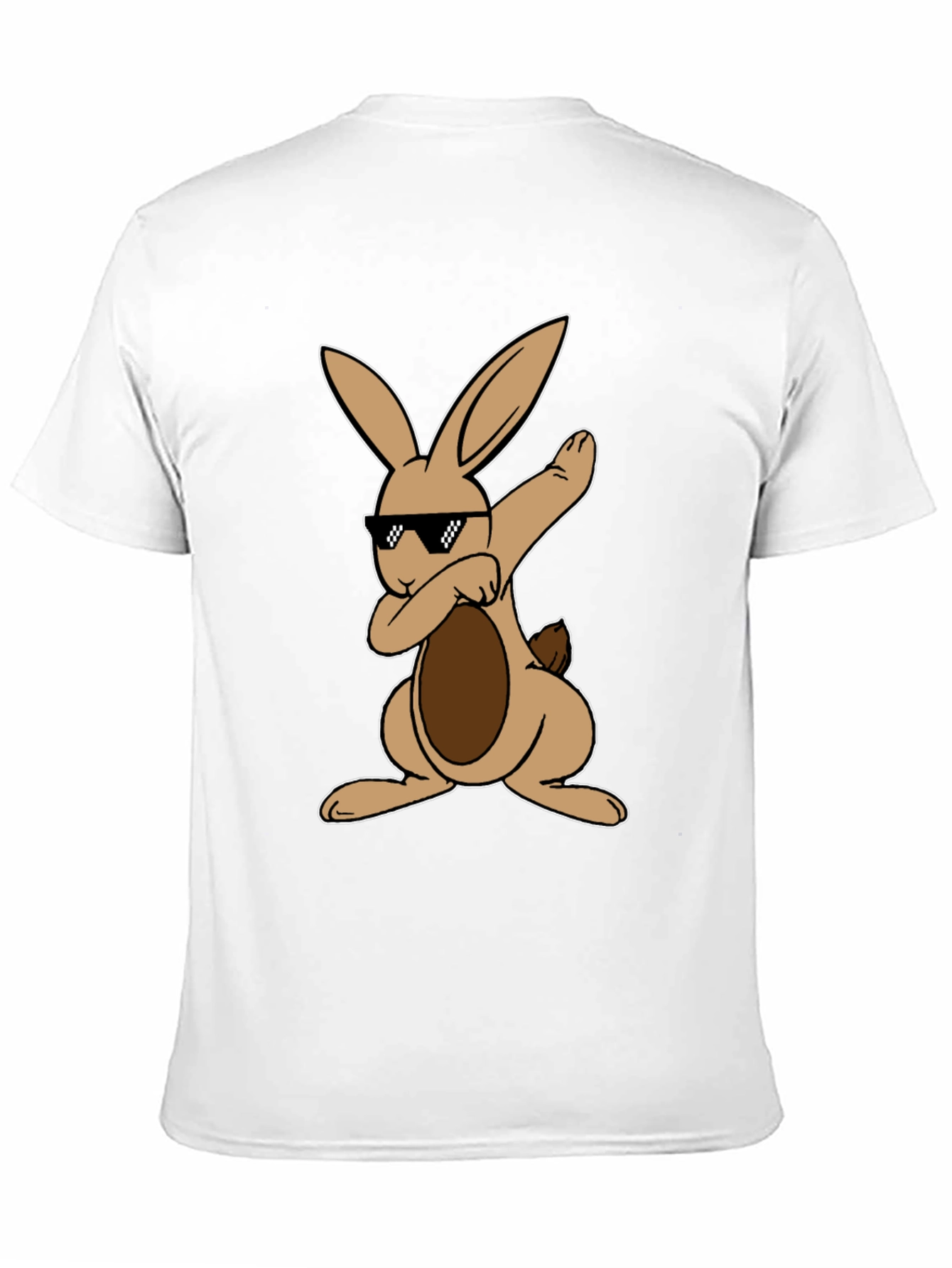 Black Dabbing Easter Bunny T-Shirt view 11