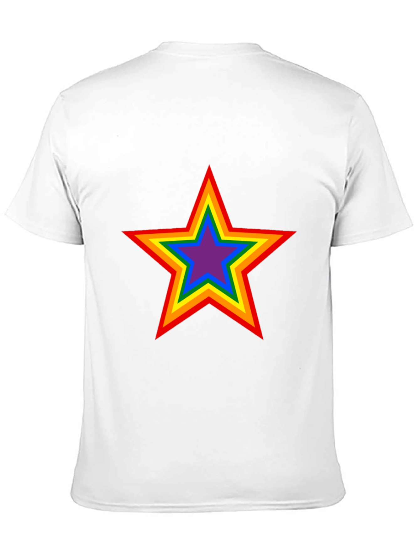 Black Rainbow Star Graphic Black T-Shirt view 11