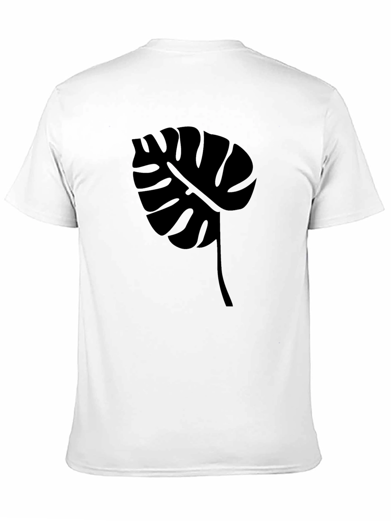 Black Modern Monstera Leaf Graphic T-Shirt view 11