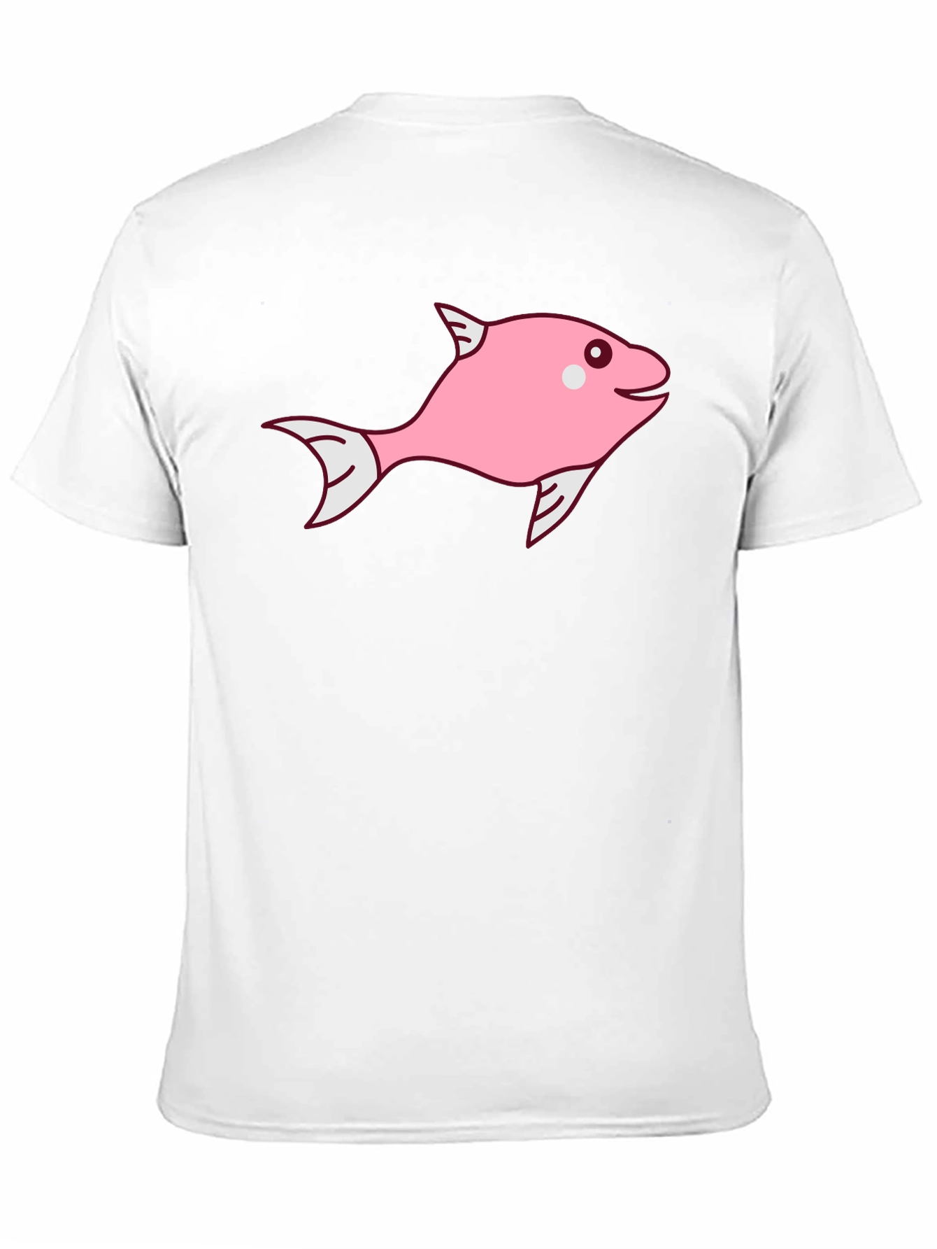 Black Pink Fish Graphic Tee - Black Cotton Blend view 11