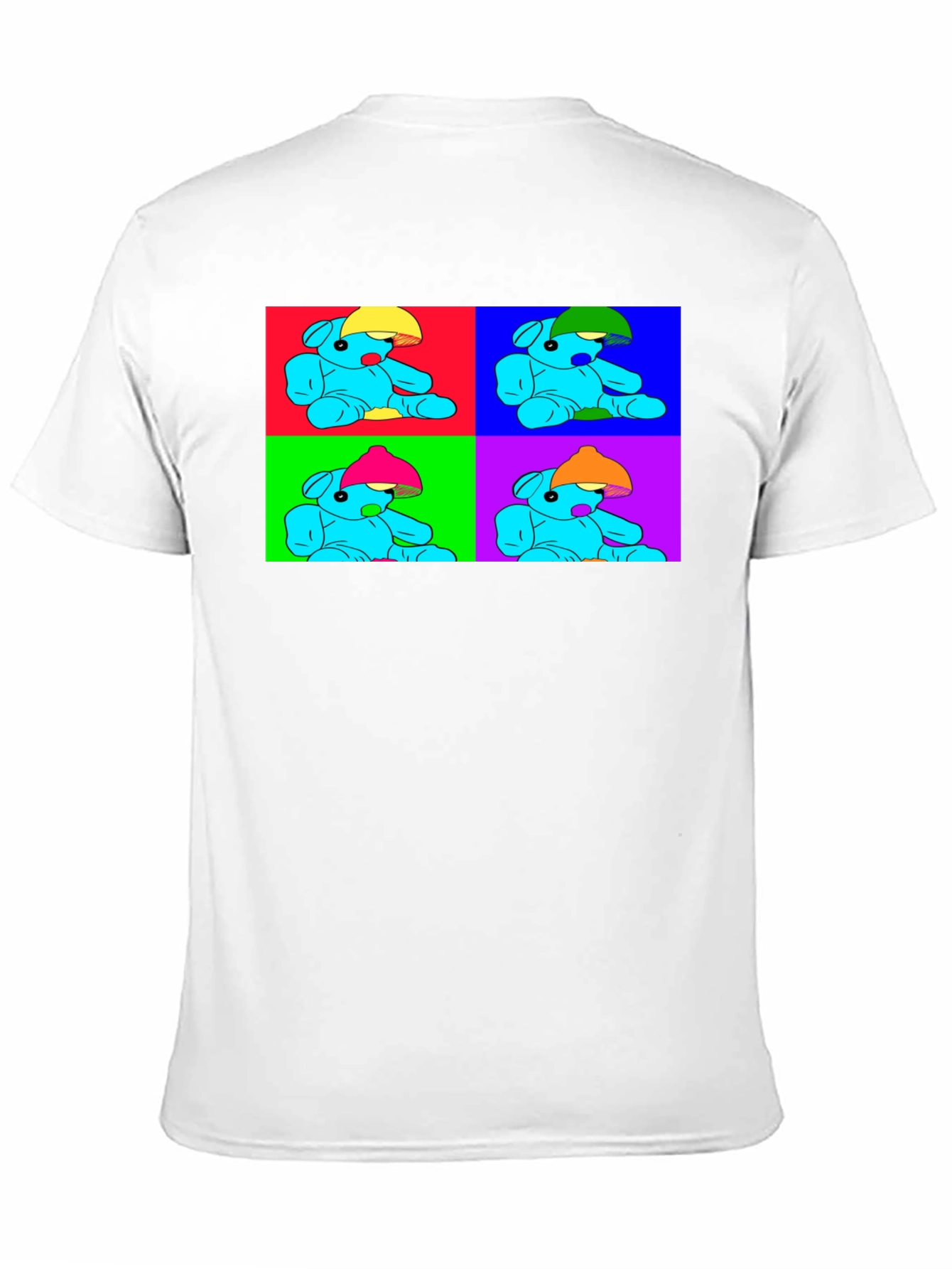 Black Pop Art Teddy Bear Graphic Tee - Unique Design view 11