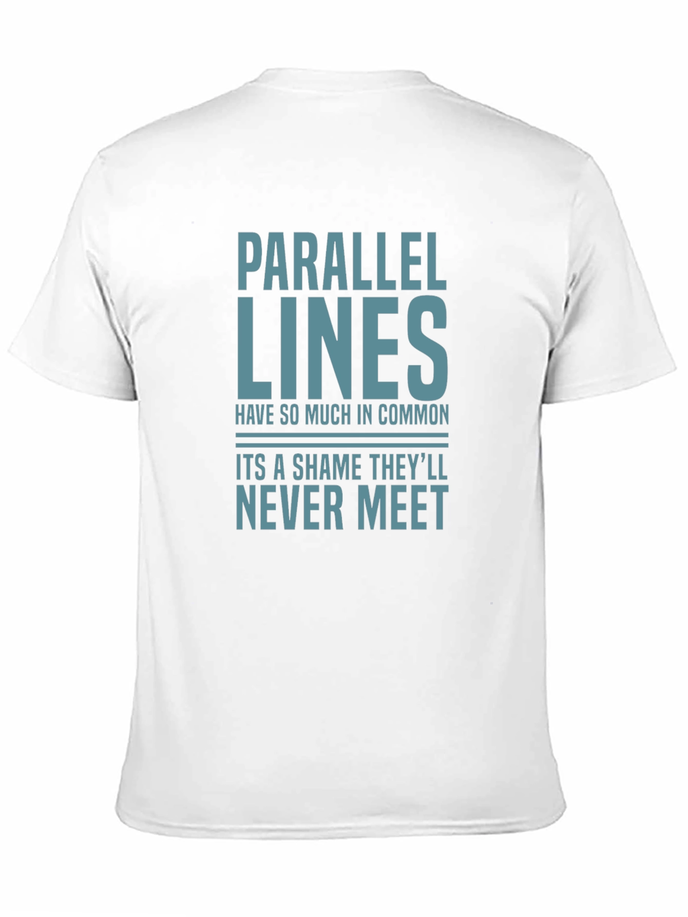 Black Parallel Lines Funny Graphic T-Shirt view 11