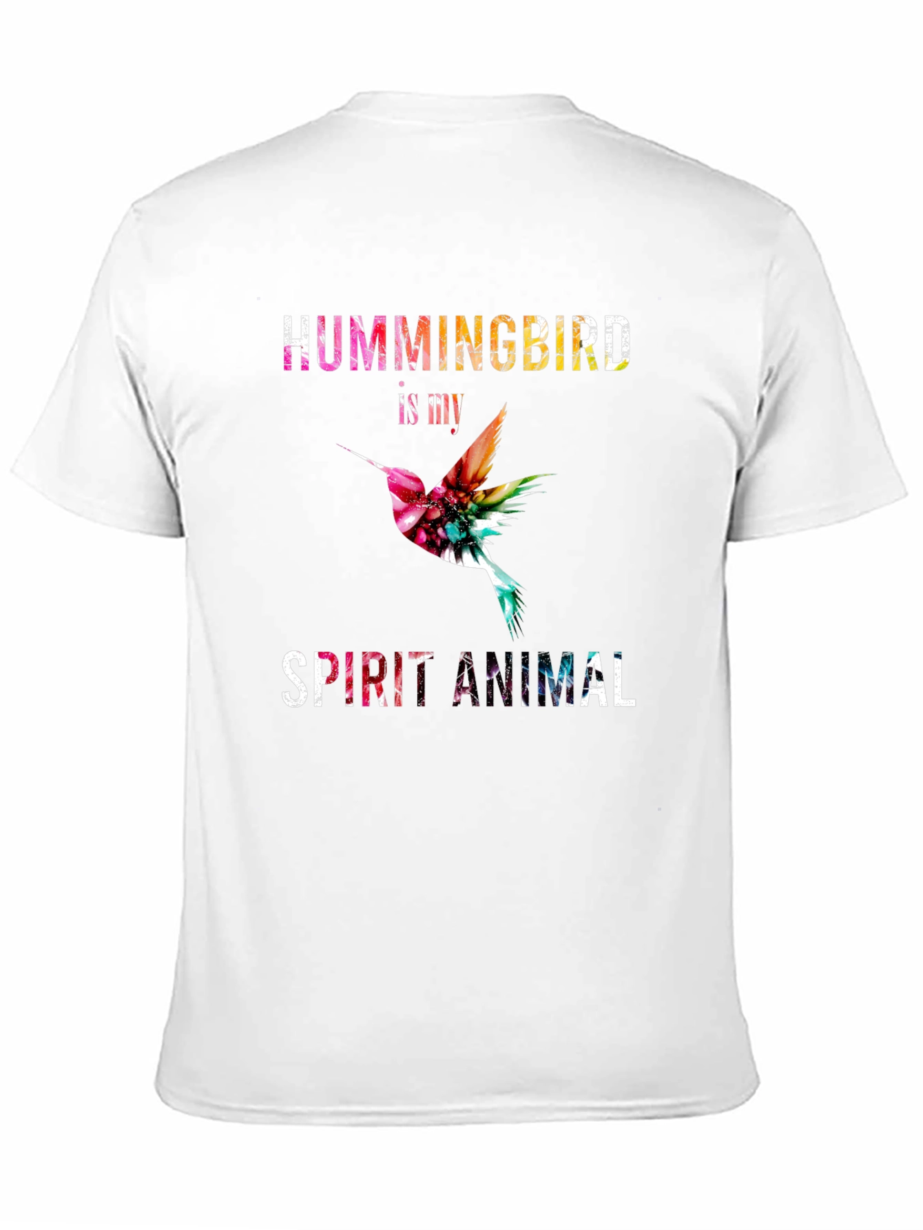 Black Hummingbird Spirit Animal Graphic Tee view 11