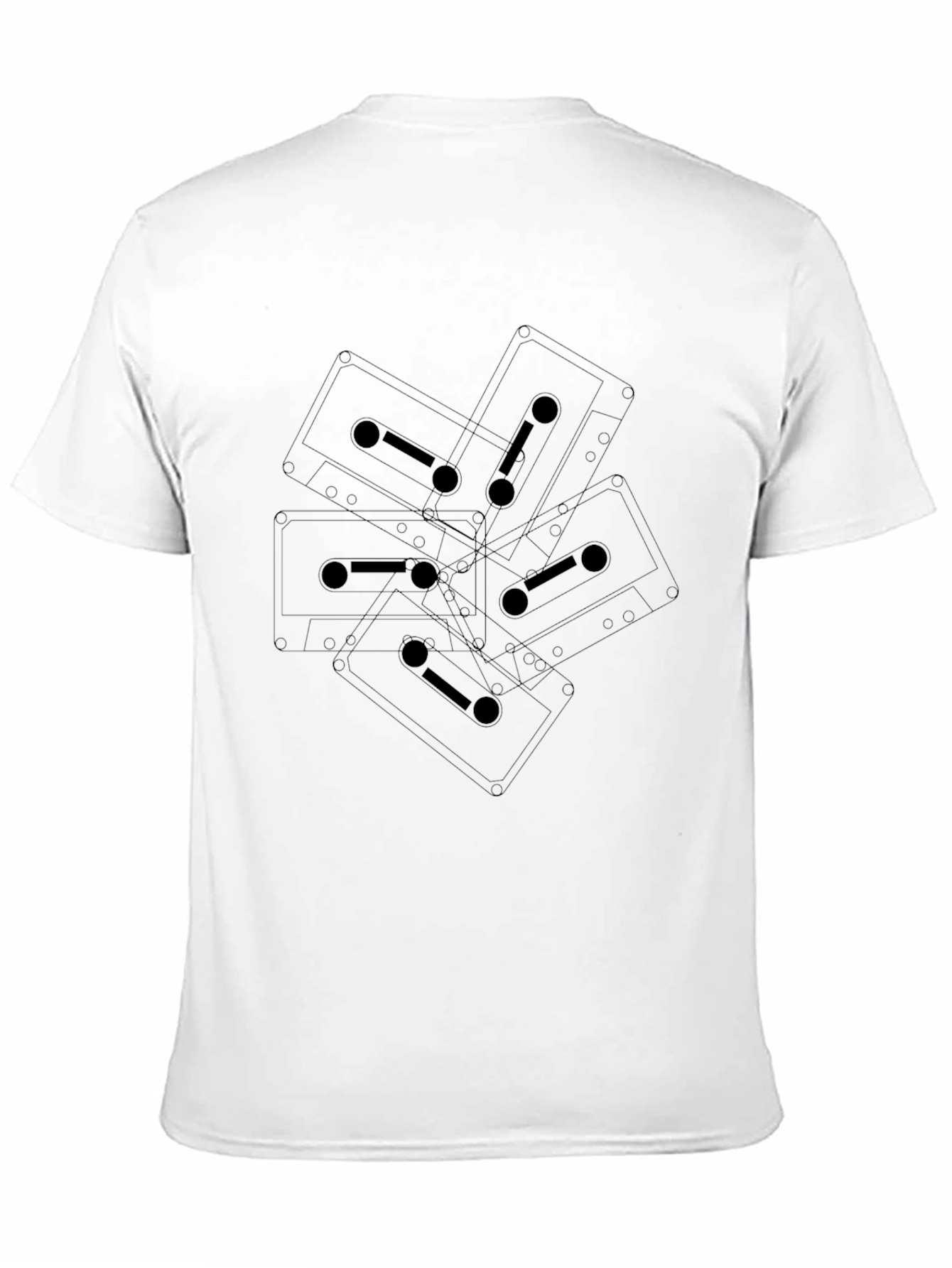 Black Retro Cassette Tape Graphic Tee - Black view 11